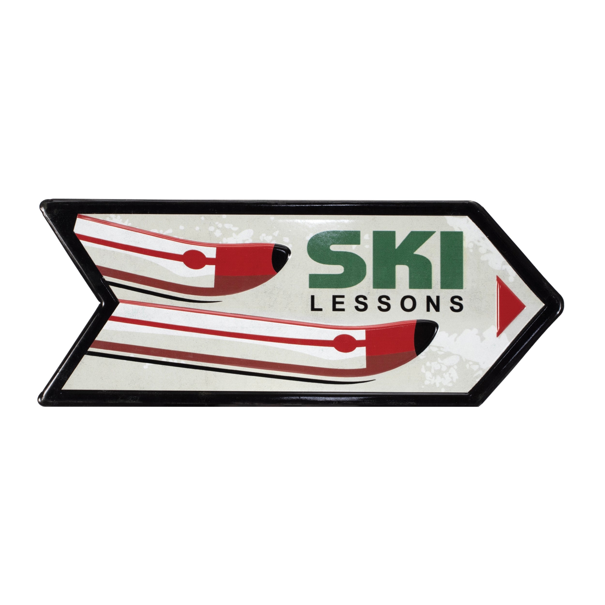 Ski Lessons Sign 13"L x 5.5"H Metal