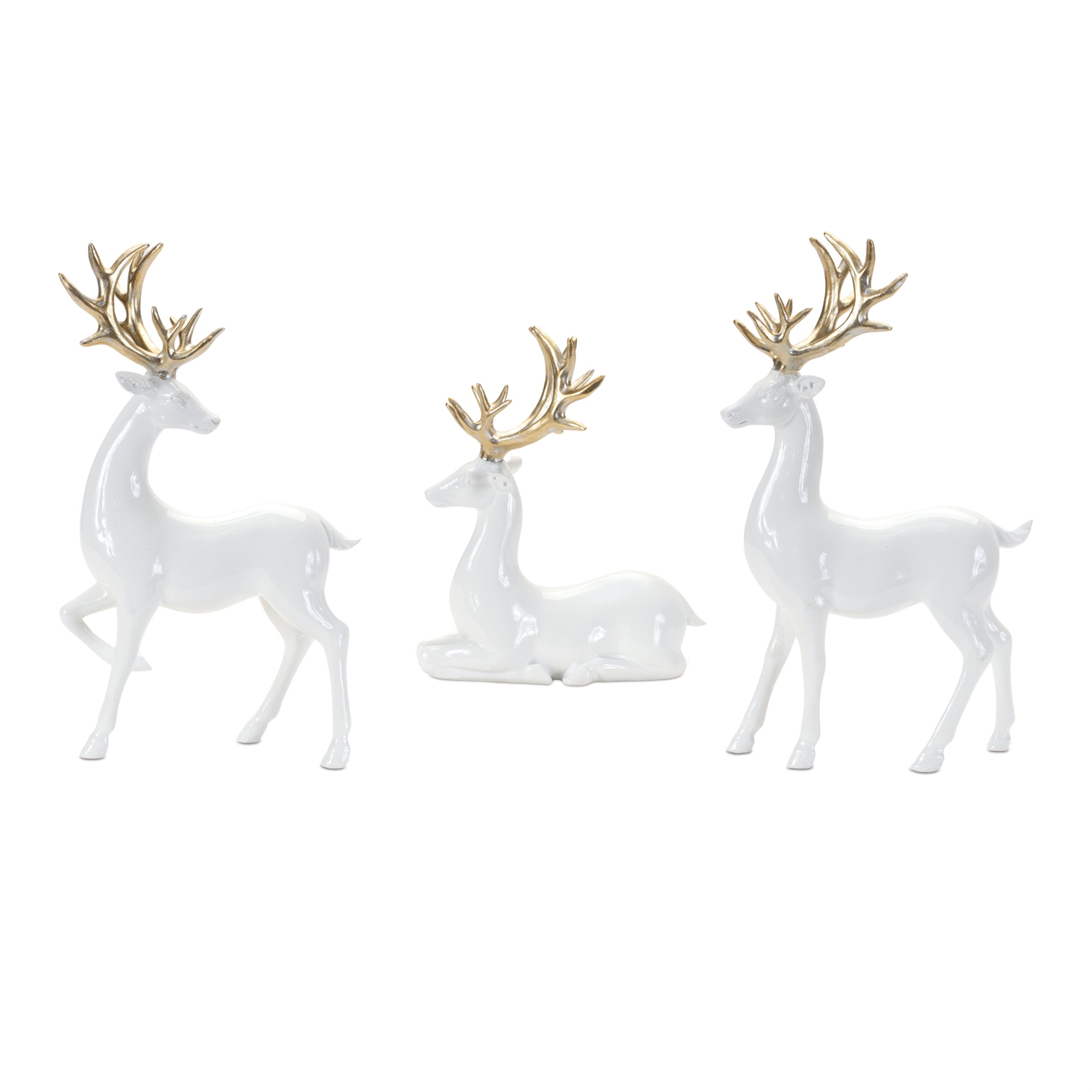 Deer (Set of 3) 8.5"H, 12"H, 12.5"H Resin