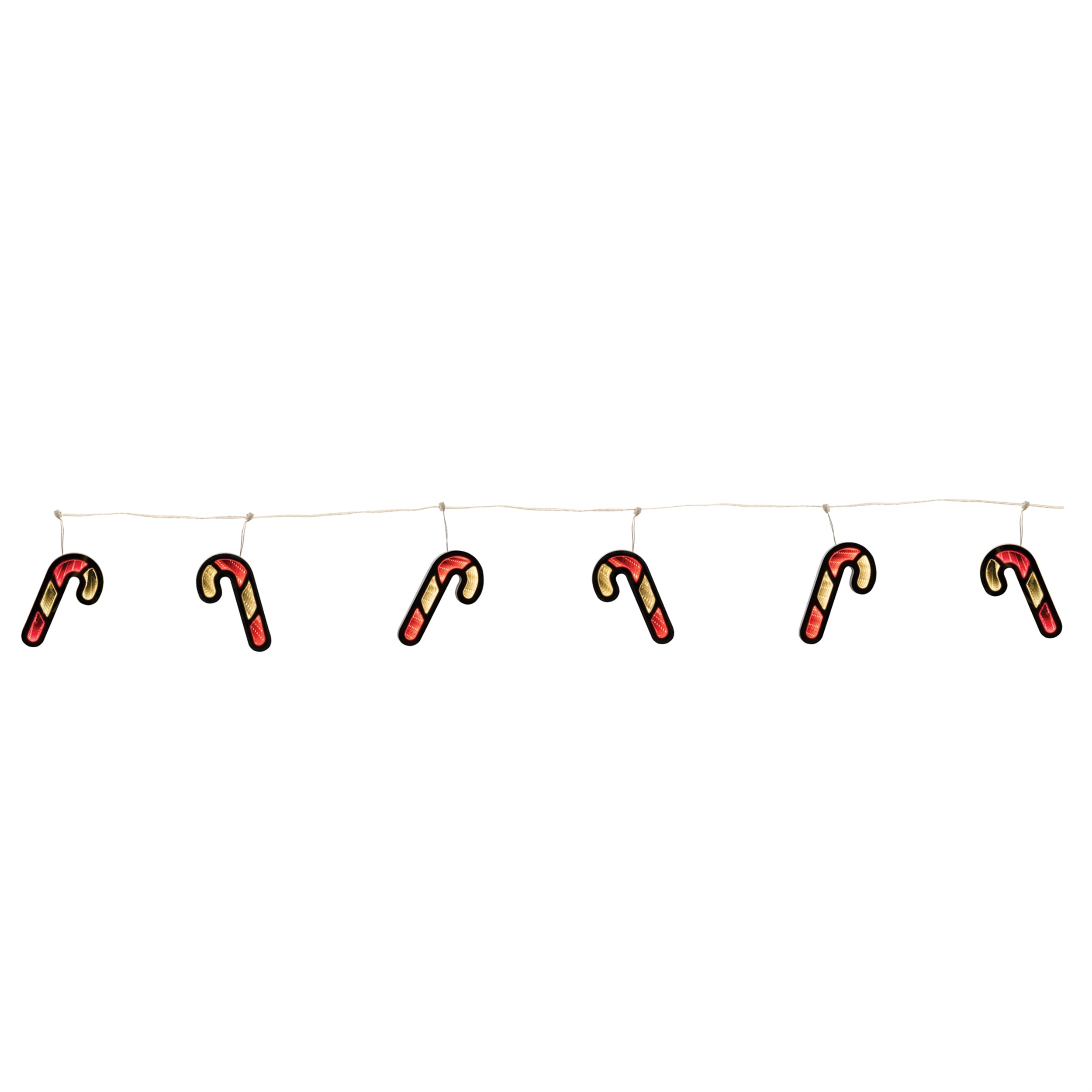 Ekkolight Candy Cane Garland 68"L Acrylic UL Plug