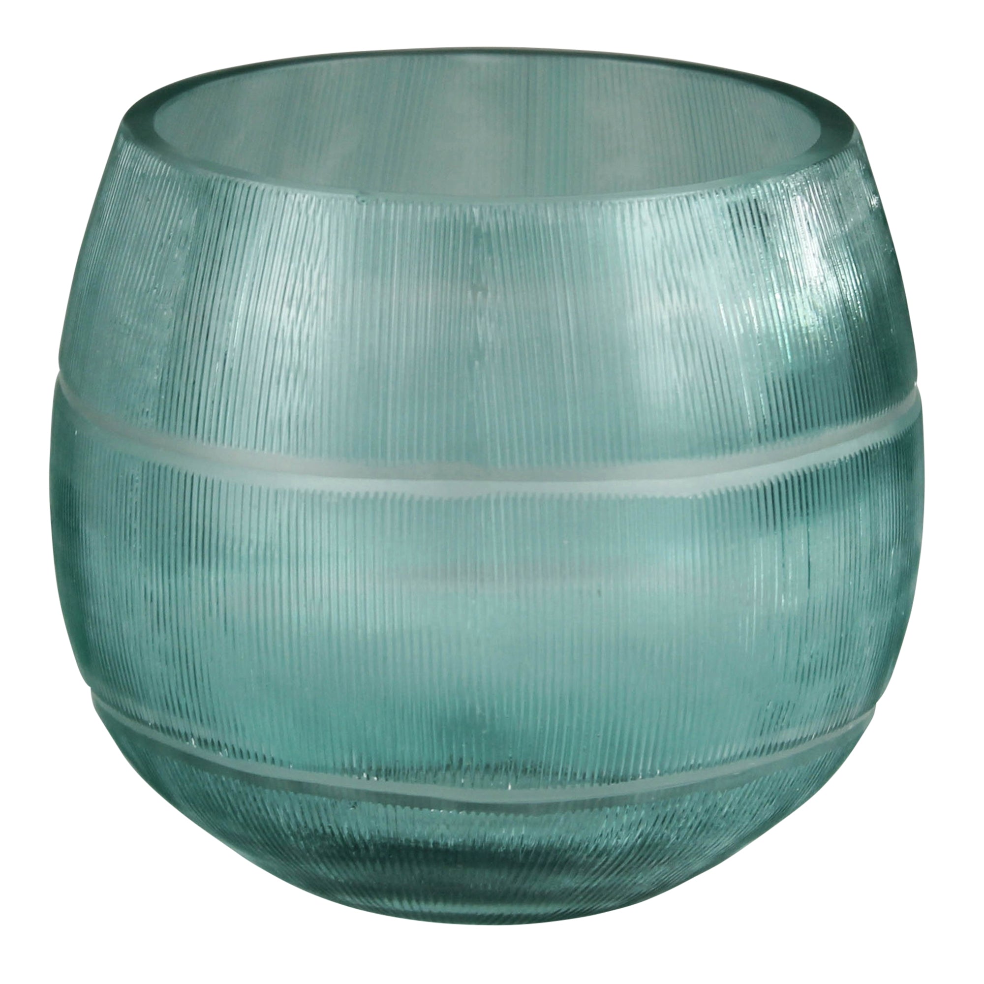 Adri Cut Glass Votive, Turquoise