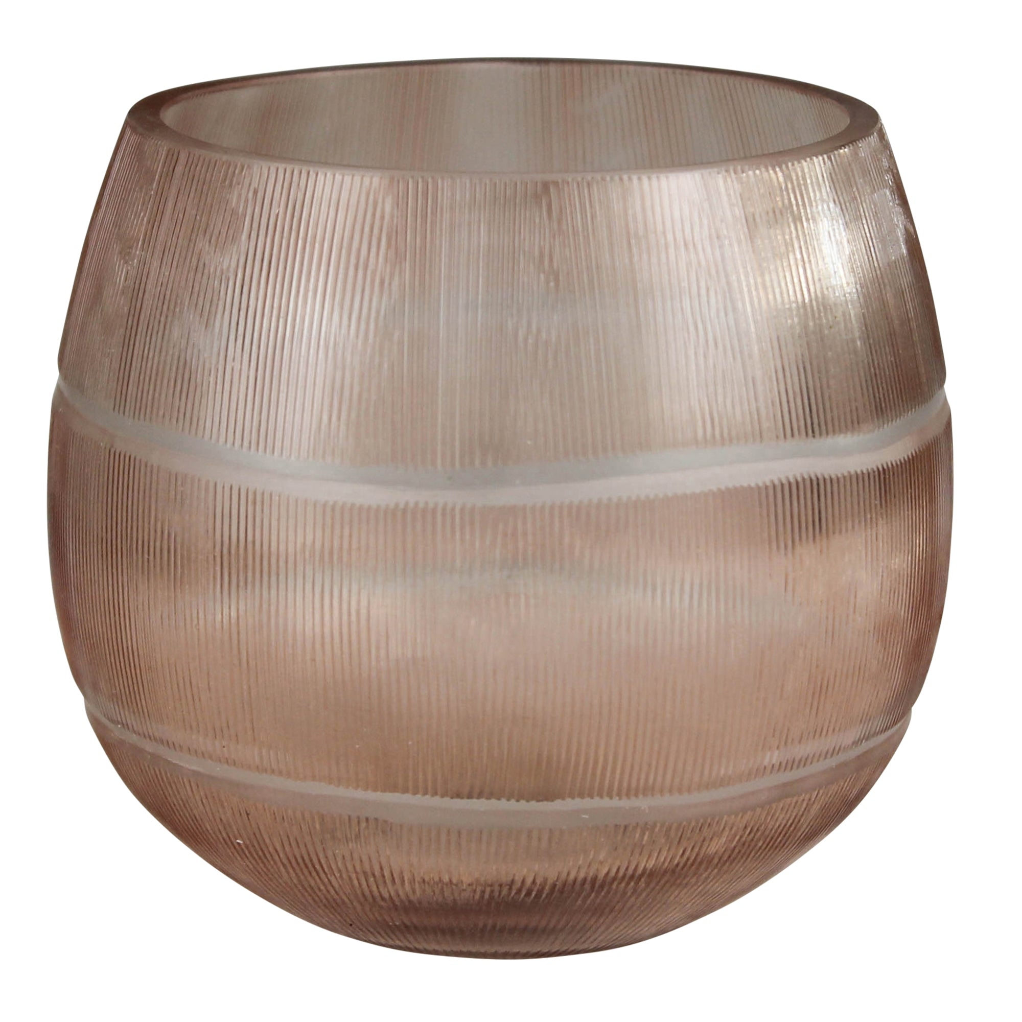 Adri Cut Glass Votive, Peach