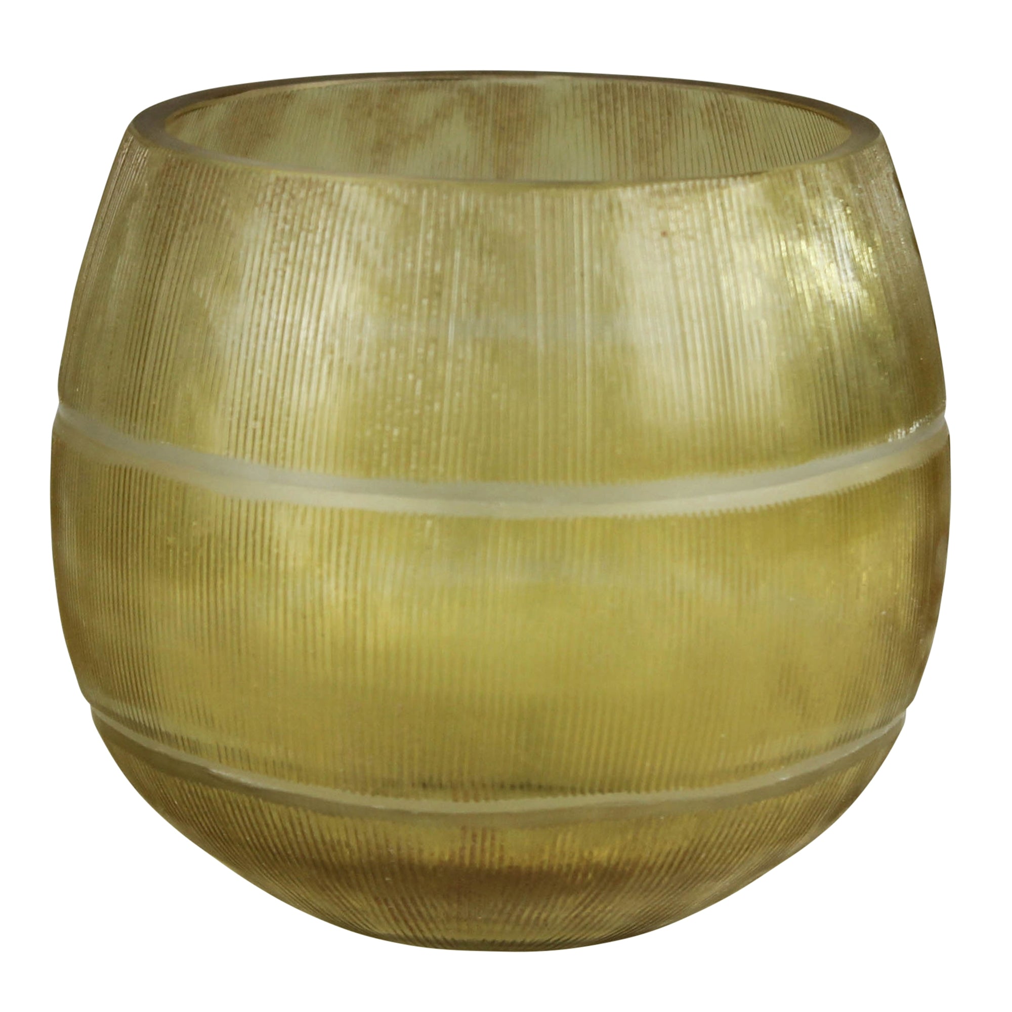Adri Cut Glass Votive, Yellow