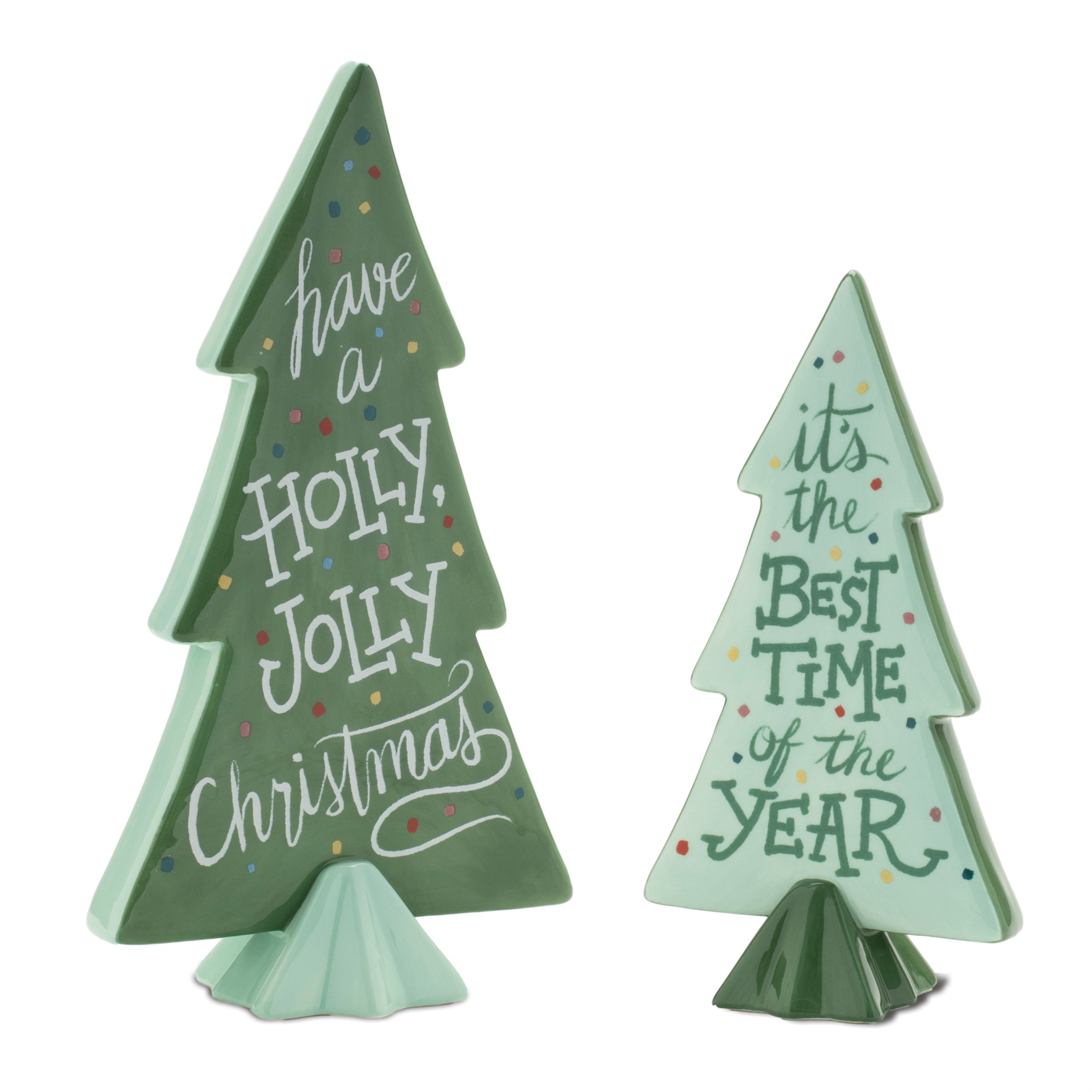 Tree (Set of 2) 7"H, 9"H Ceramic