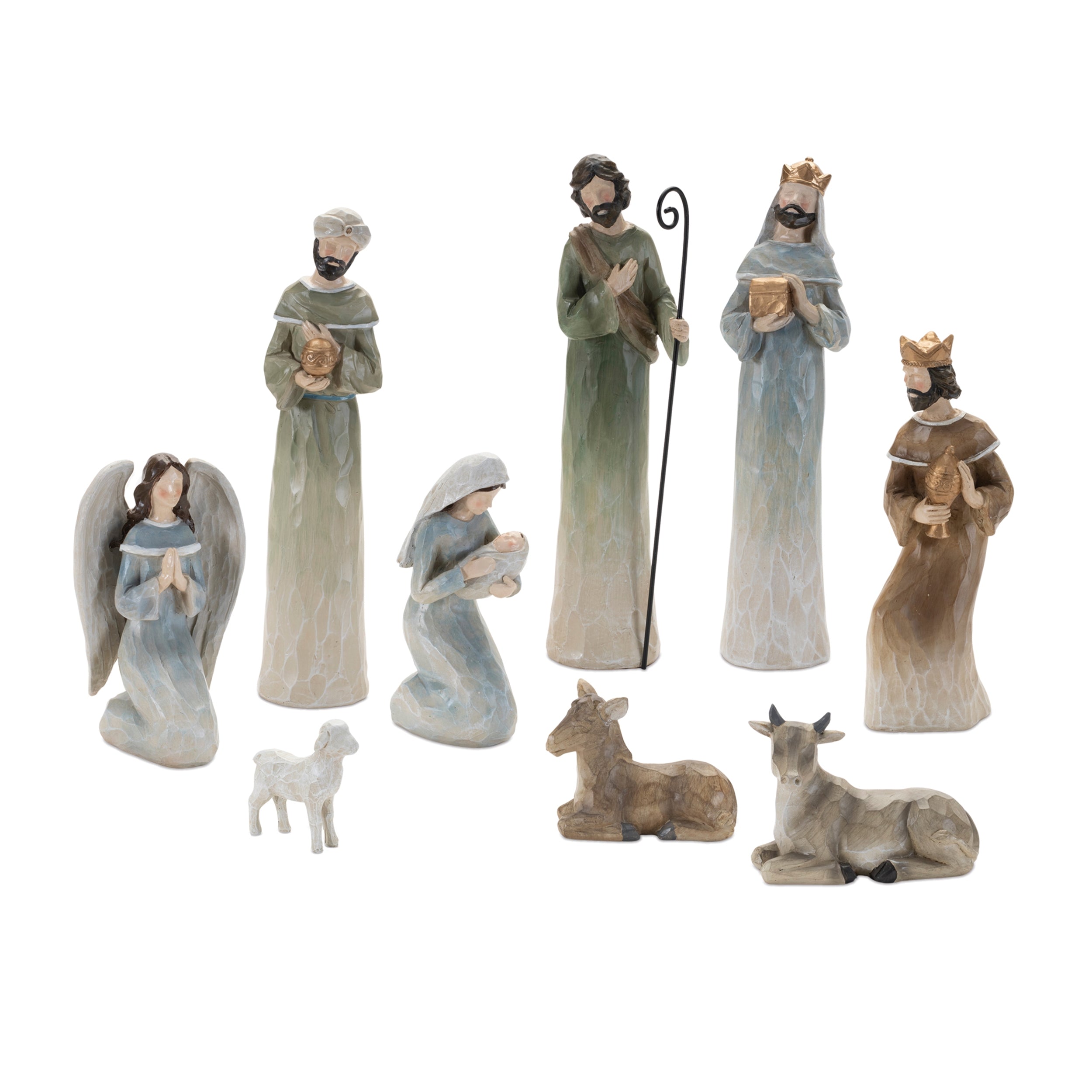 Nativity (Set of 9) 3"H - 11.75"H Resin