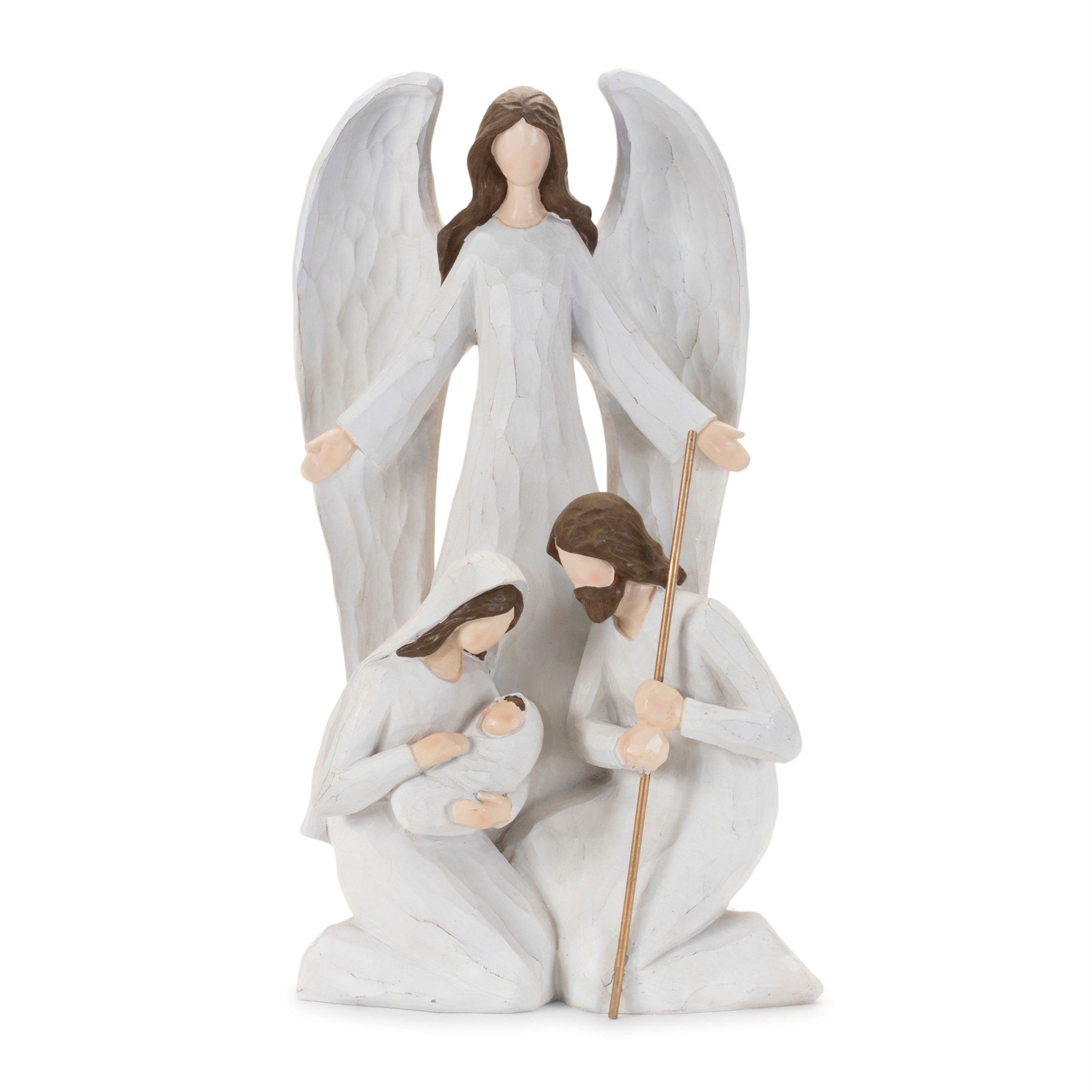 Holy Family w/Angel 16"H Resin