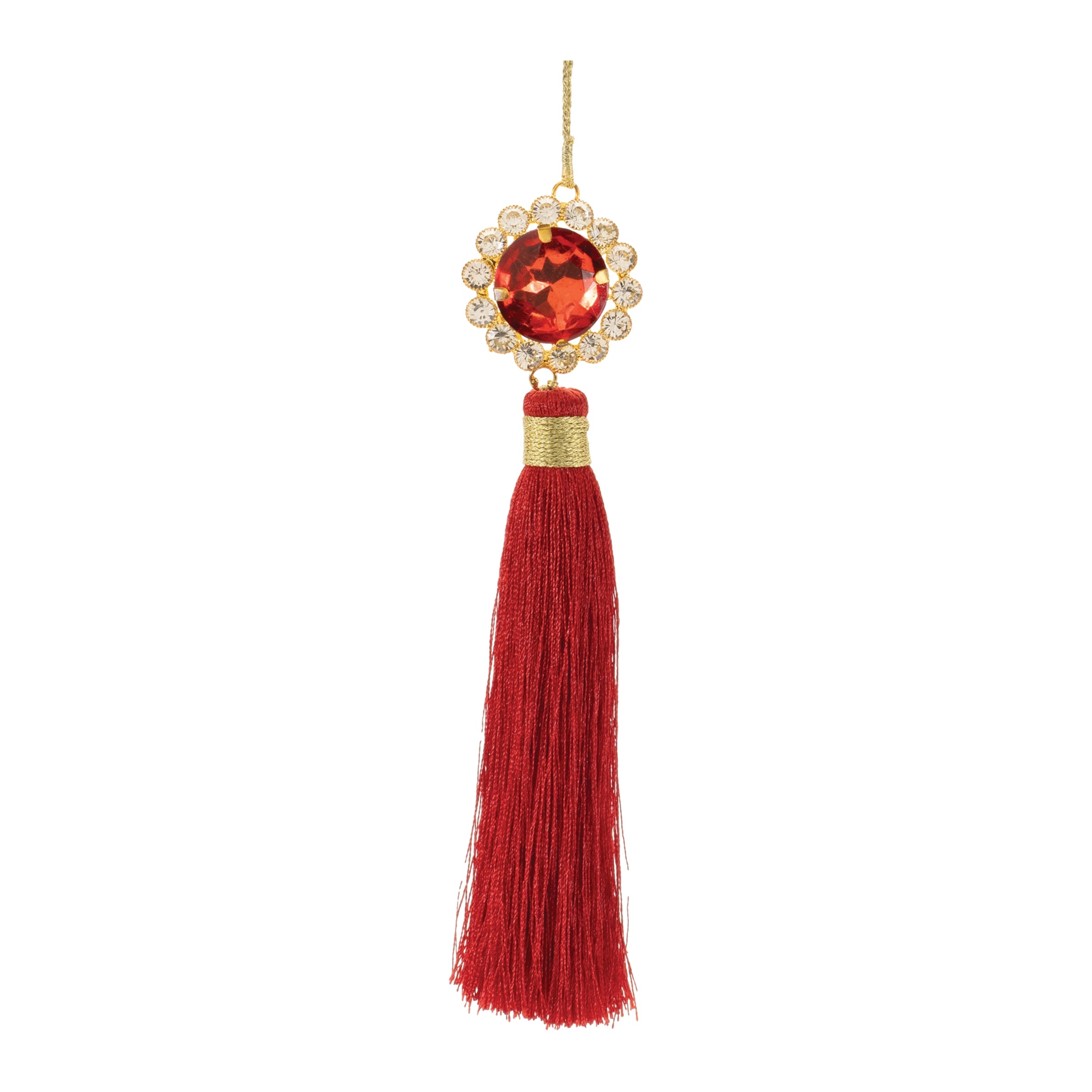 Tassel (Set of 6) 7.5"H Polyester/Glass Bead/Iron