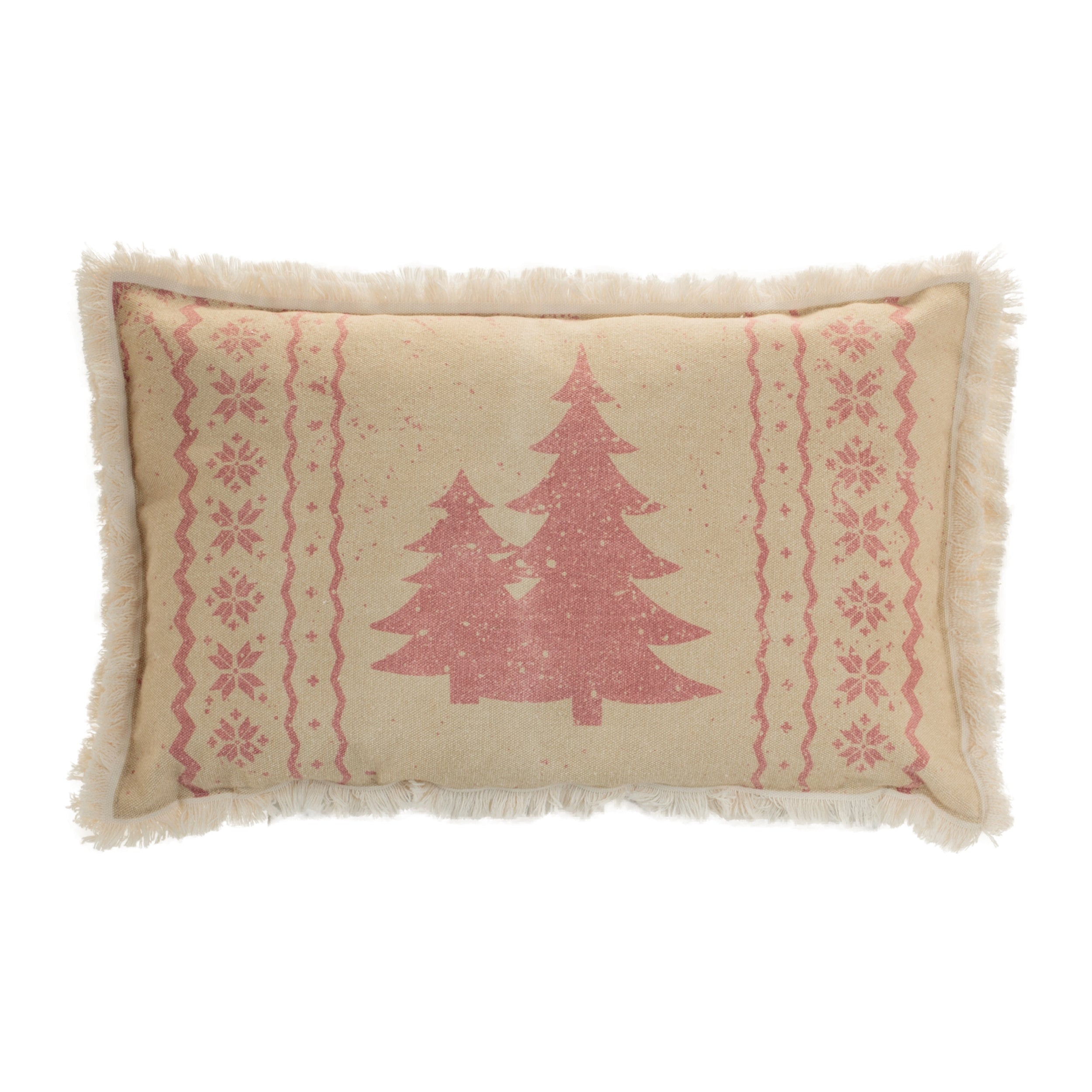 Double Tree Pillow 20"L x 14"H Cotton