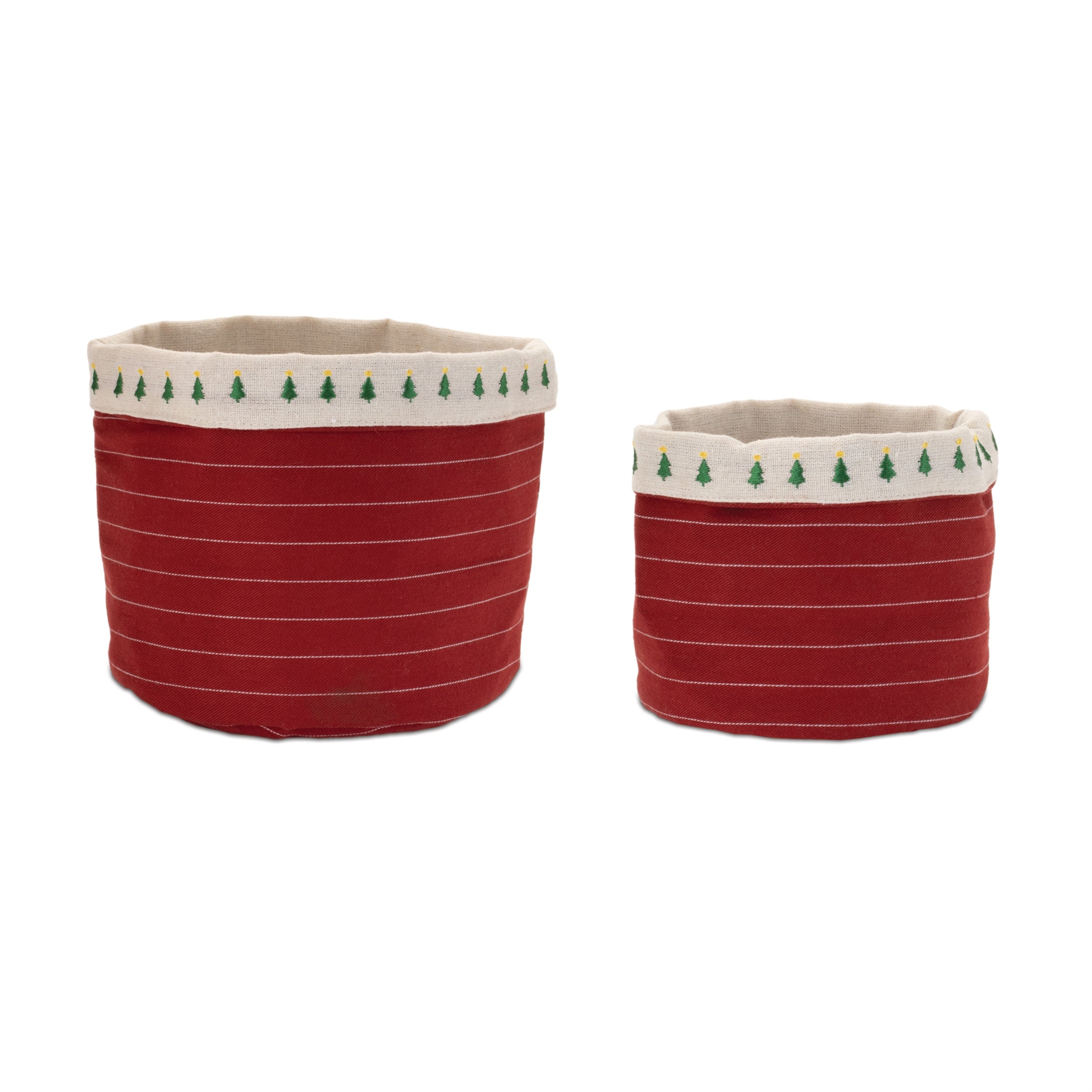 Pot Cover (Set of 2) 6"D x 5"H, 8"D x 6.5"H Cotton
