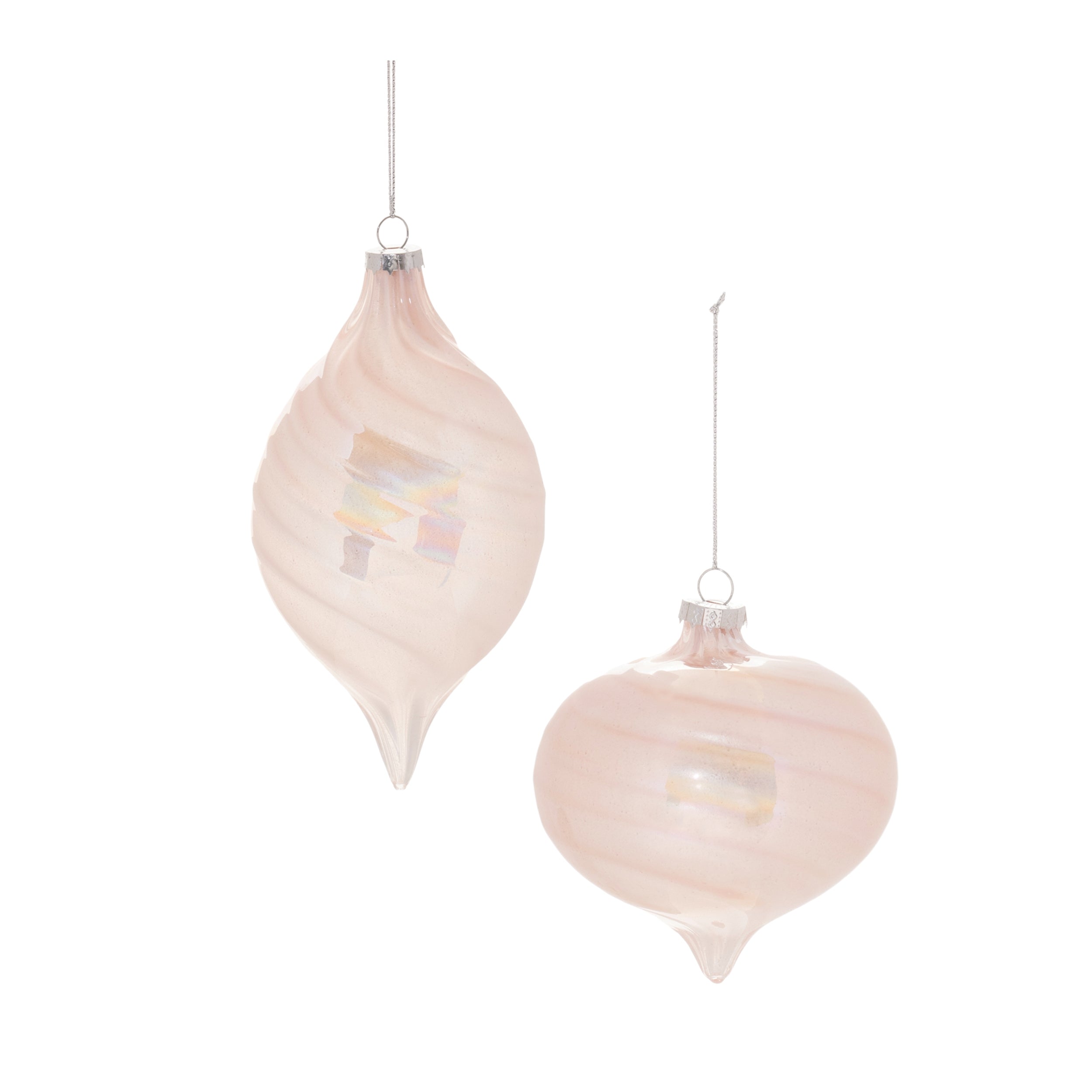 Ornament (2 Asst) 4"H, 6"H Glass