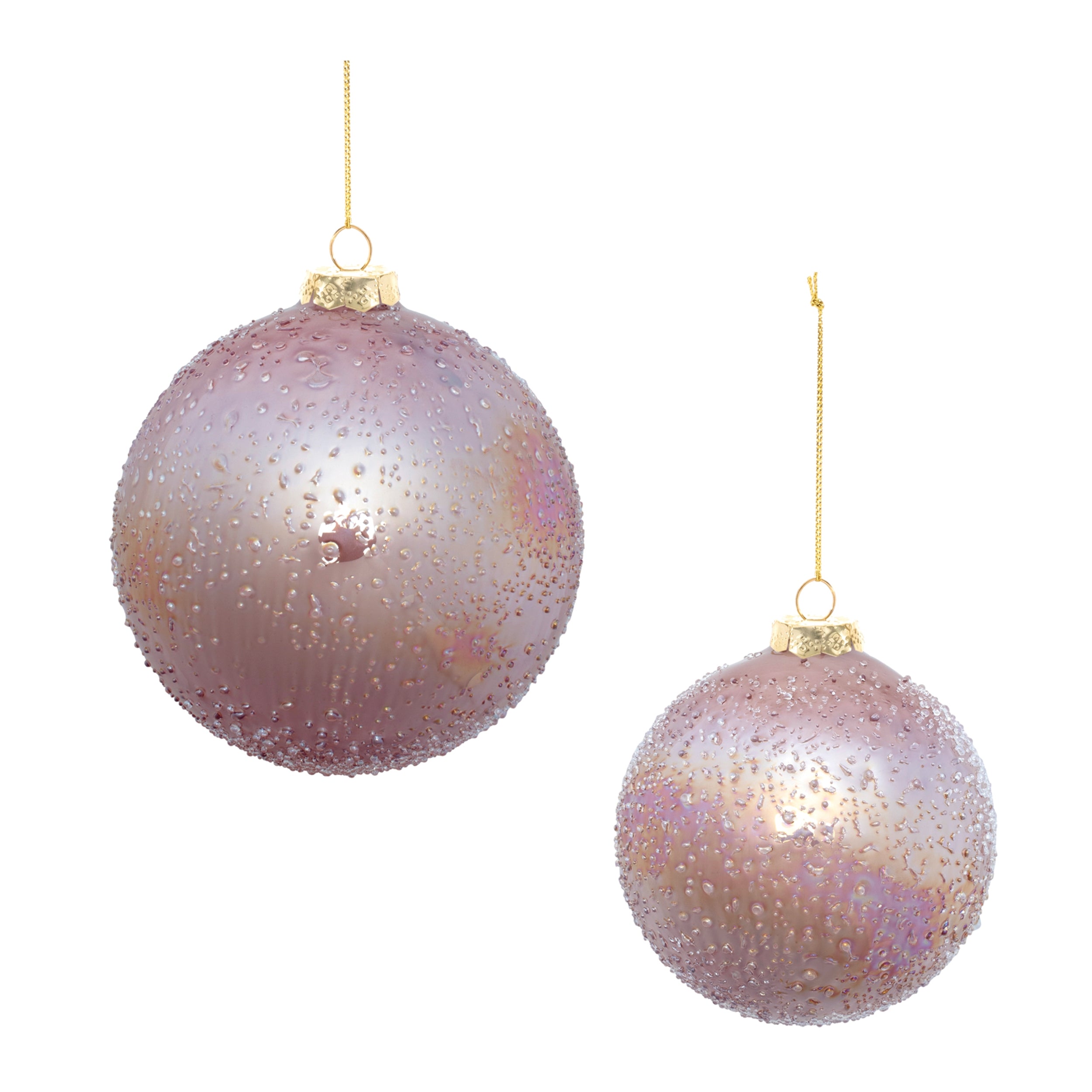 Ball Ornament (Set of 4) 3"D, 5"D Glass