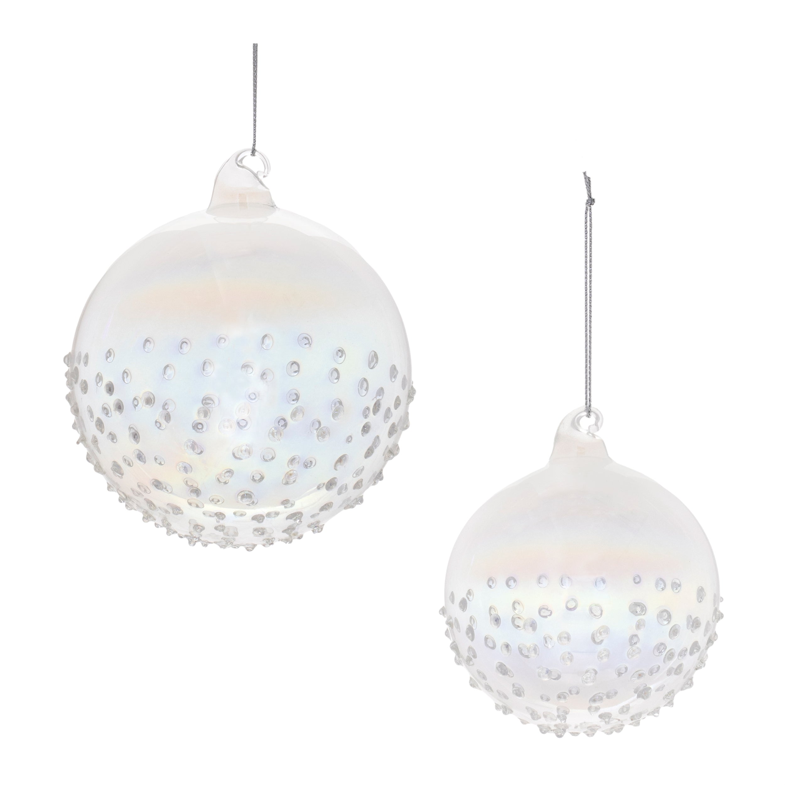 Ball Ornament (Set of 12) 3"D, 4"D Glass