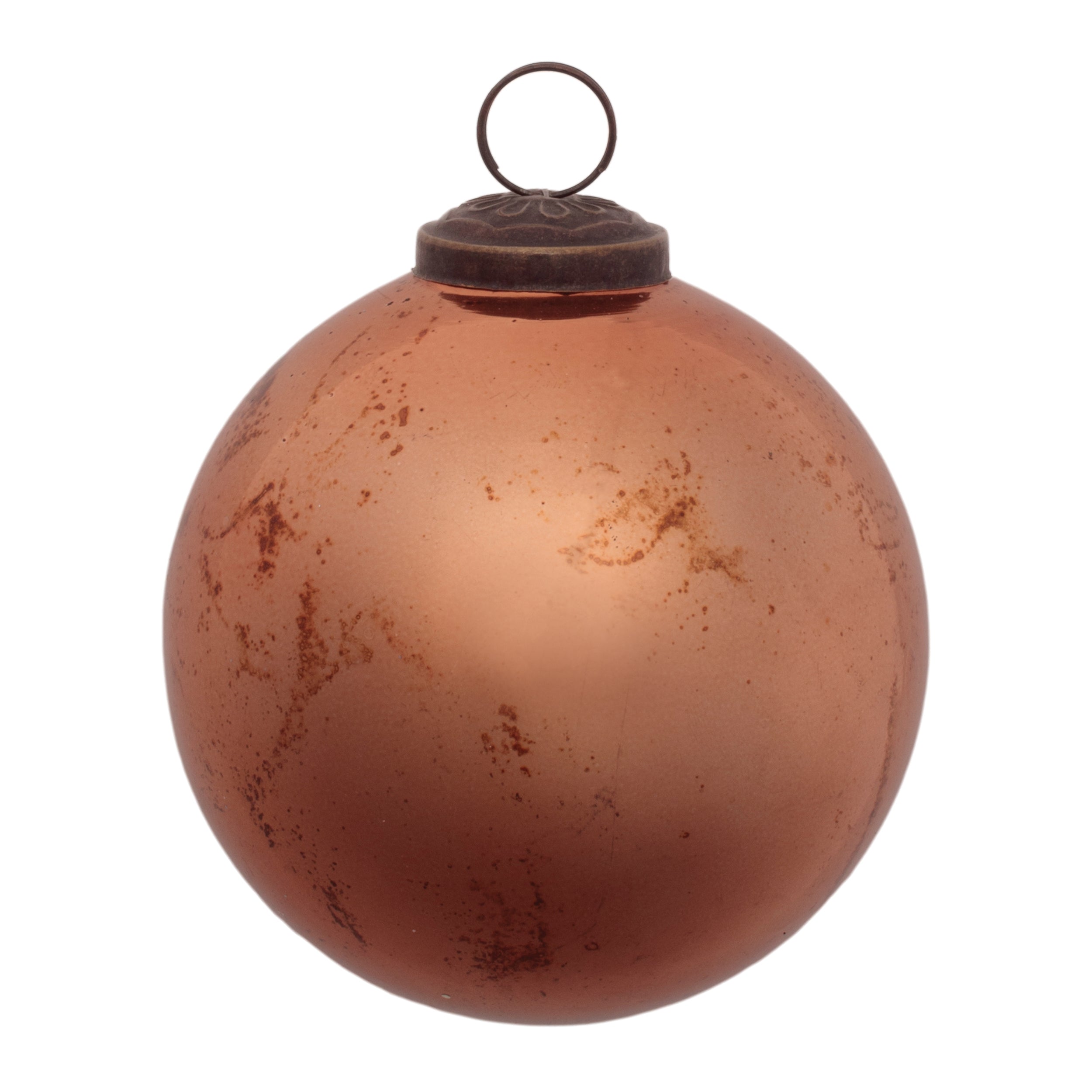 Ball Ornament 4”D Glass