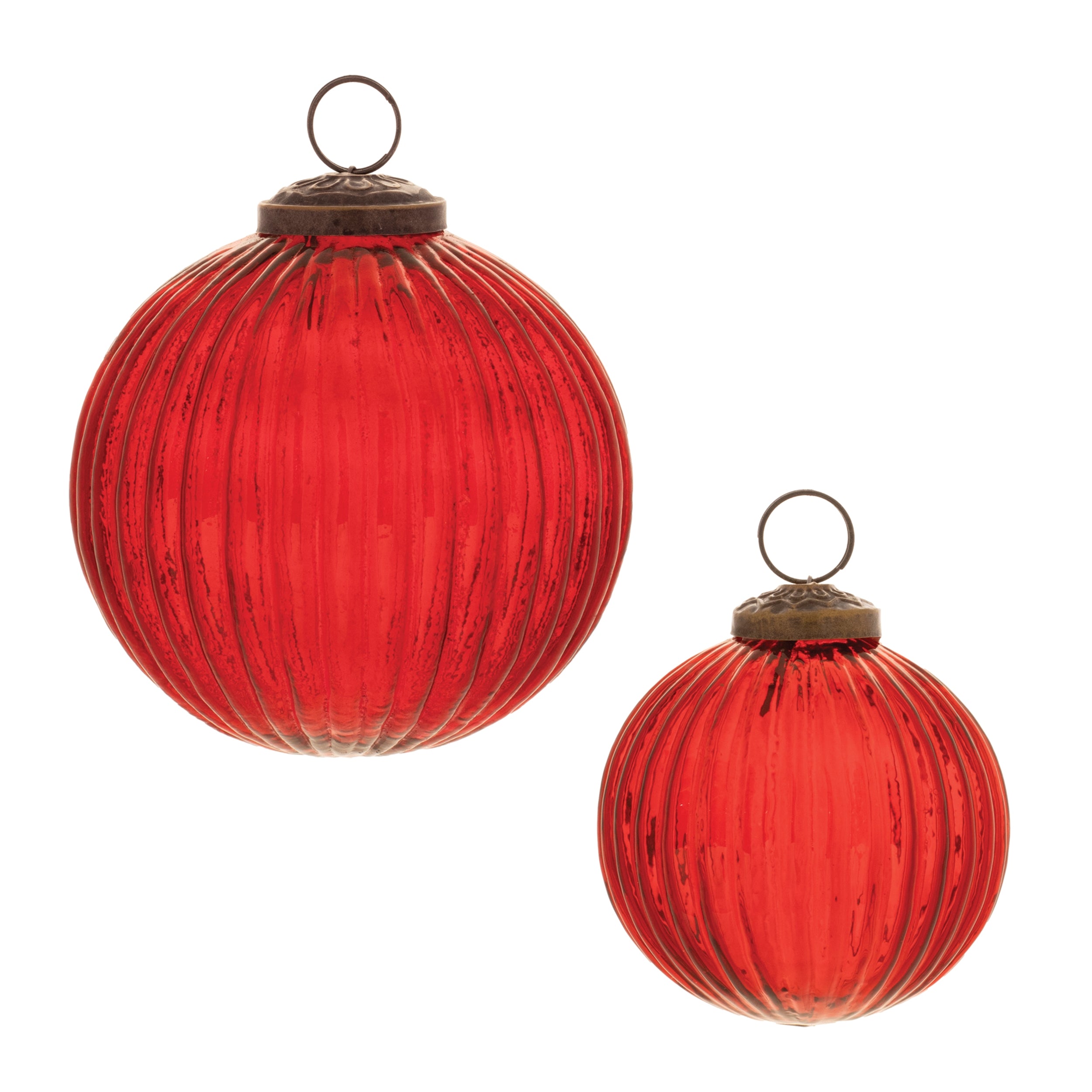 Ball Ornament (Set of 12) 3"D, 4"D Glass
