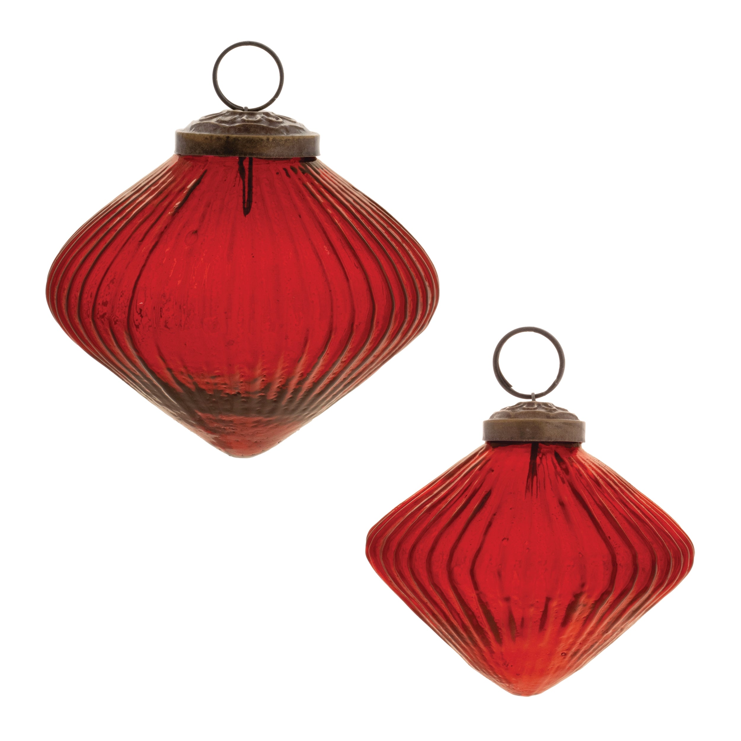 Ornament (Set of 12) 2.5"H, 3"H Glass
