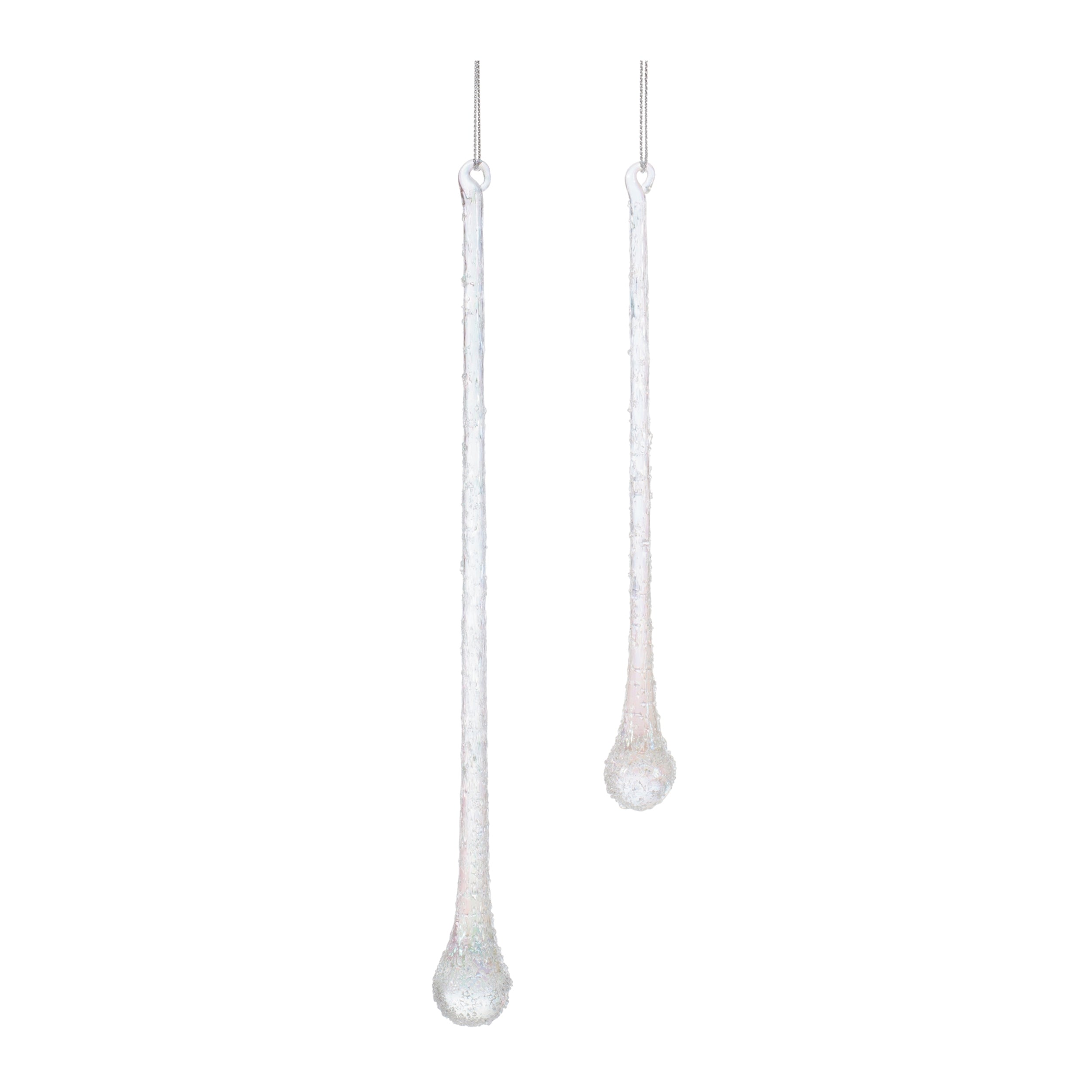 Drop Ornament (Set of 12) 6.5"H, 9"H Glass
