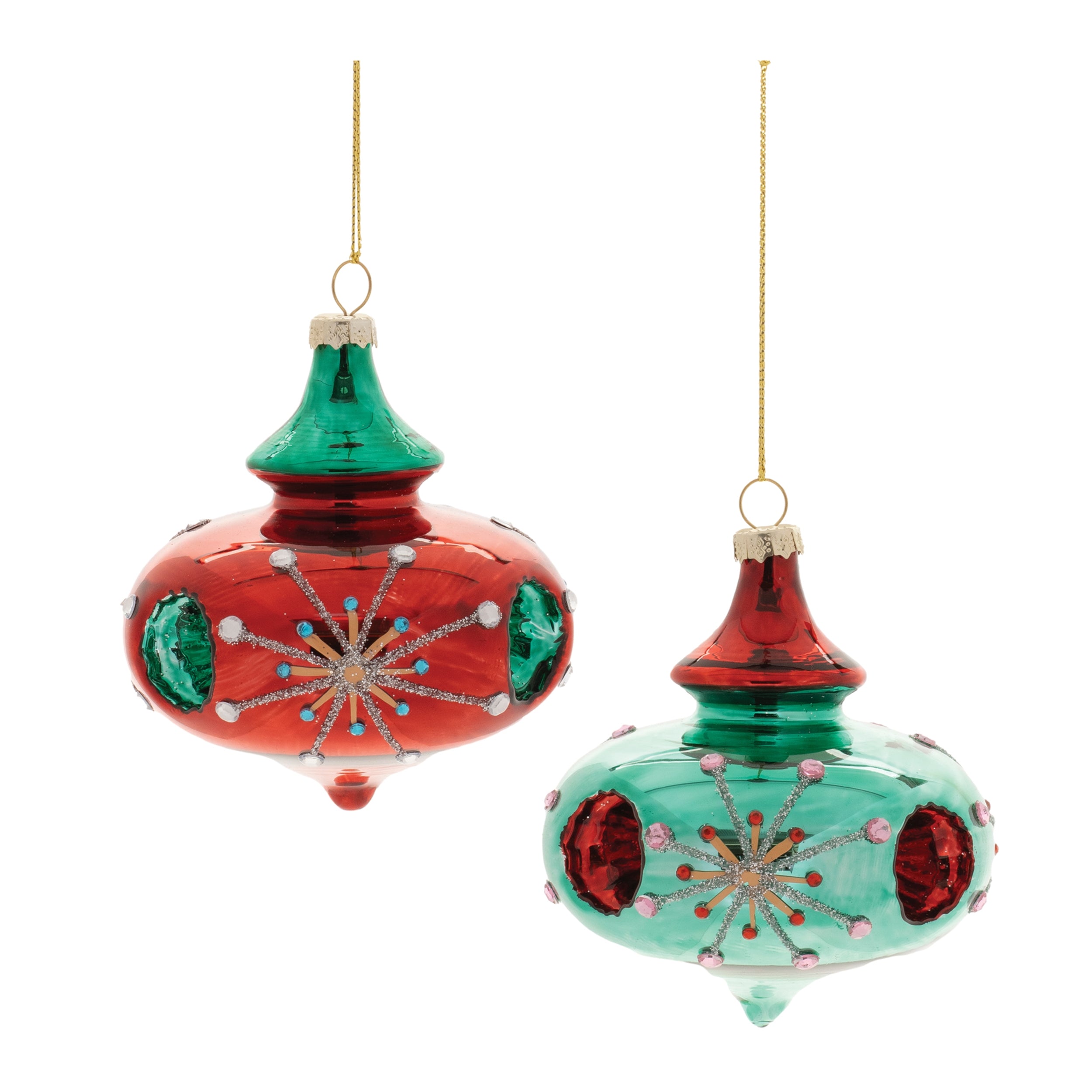 Reflector Ornament (2 Asst) 4”H Glass