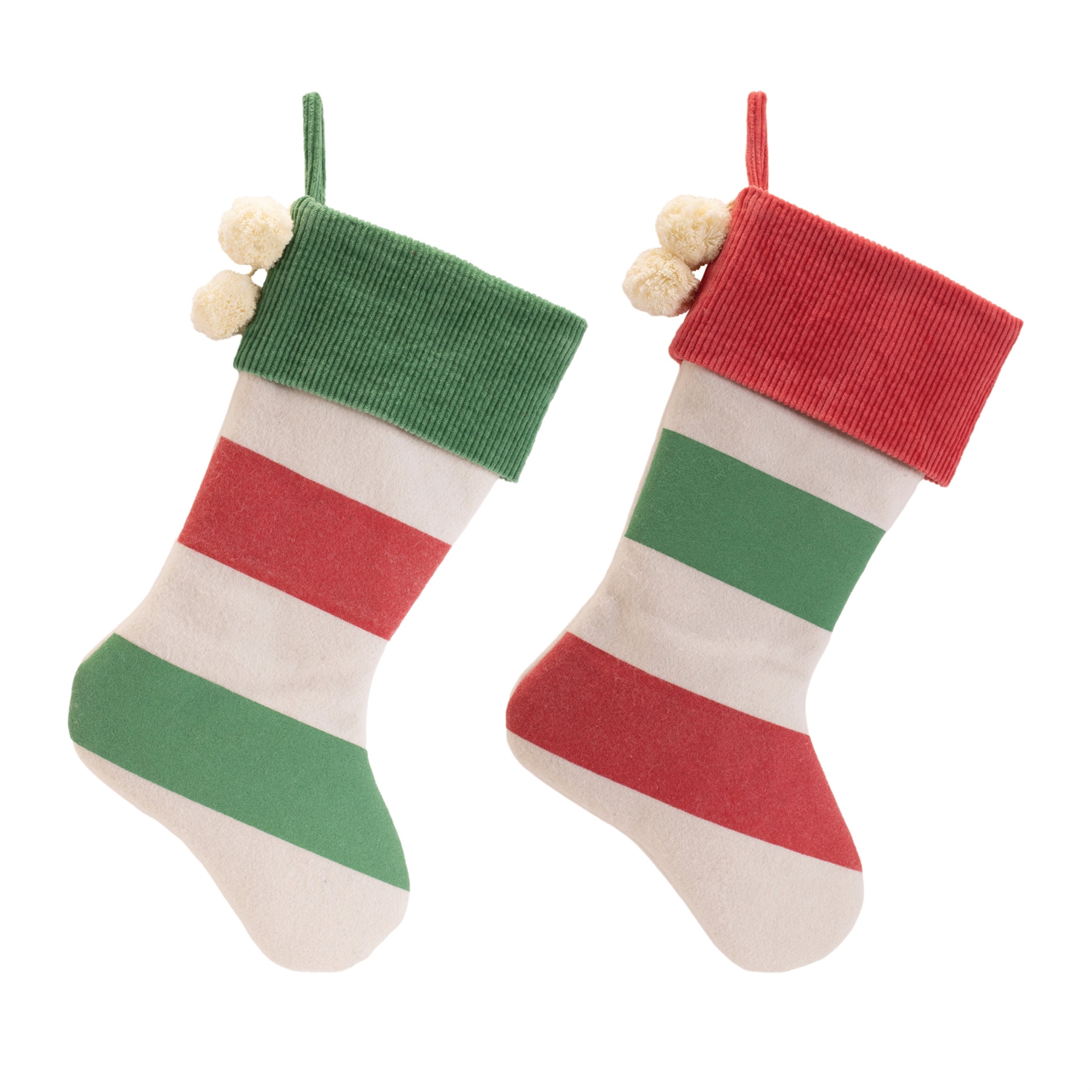 Stocking (Set of 2) 19"H Wool/Acrylic