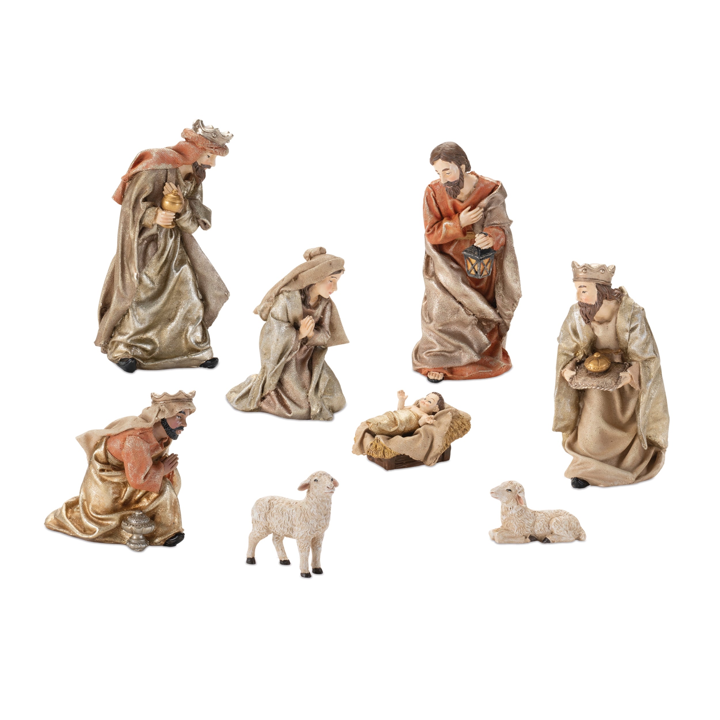 Nativity (Set of 8) 1.75"H - 7.25"H Resin