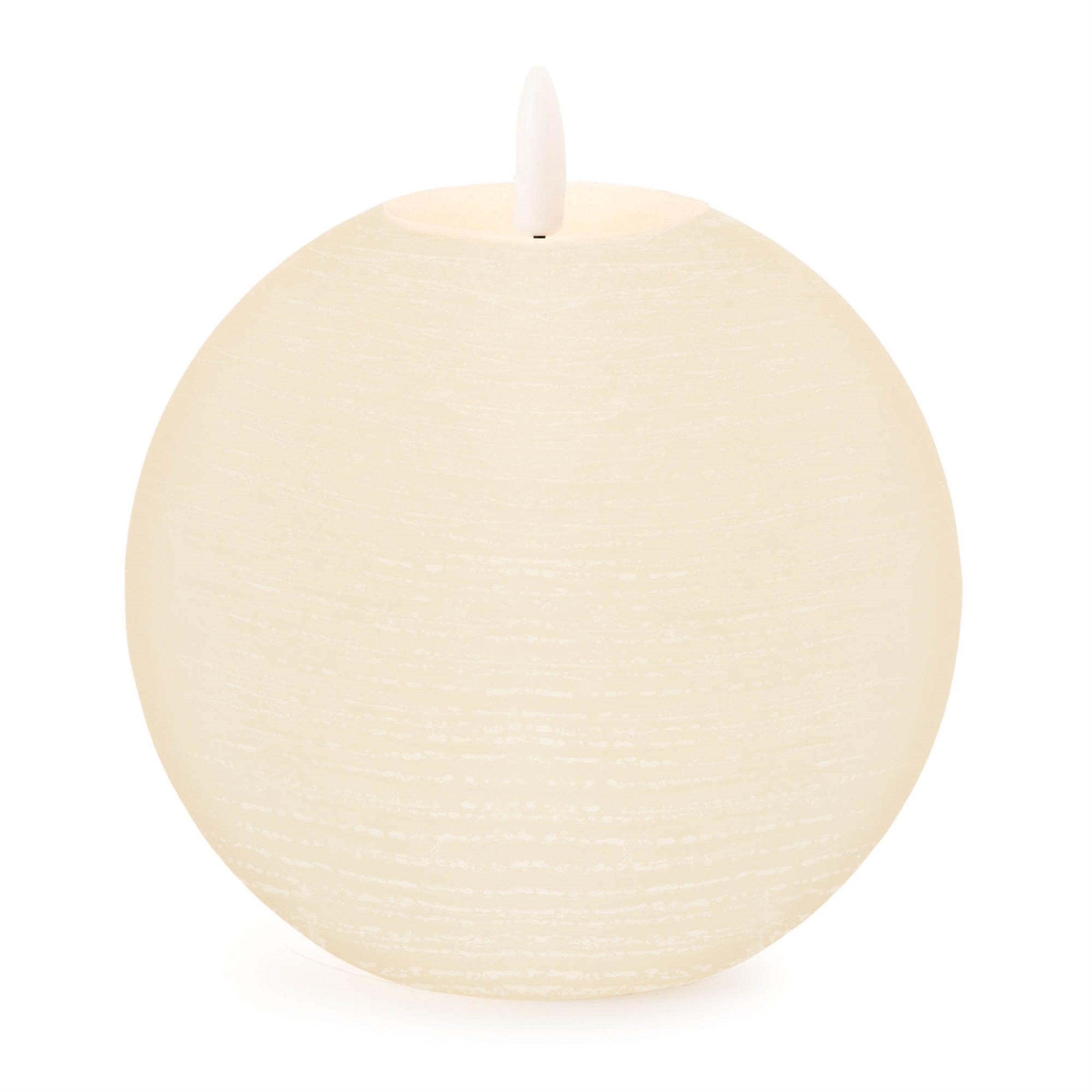 FIA Wick Candle Round CREAM (Set of 2) 5"D Wax/Plastic 2 AA Batteries Not Included