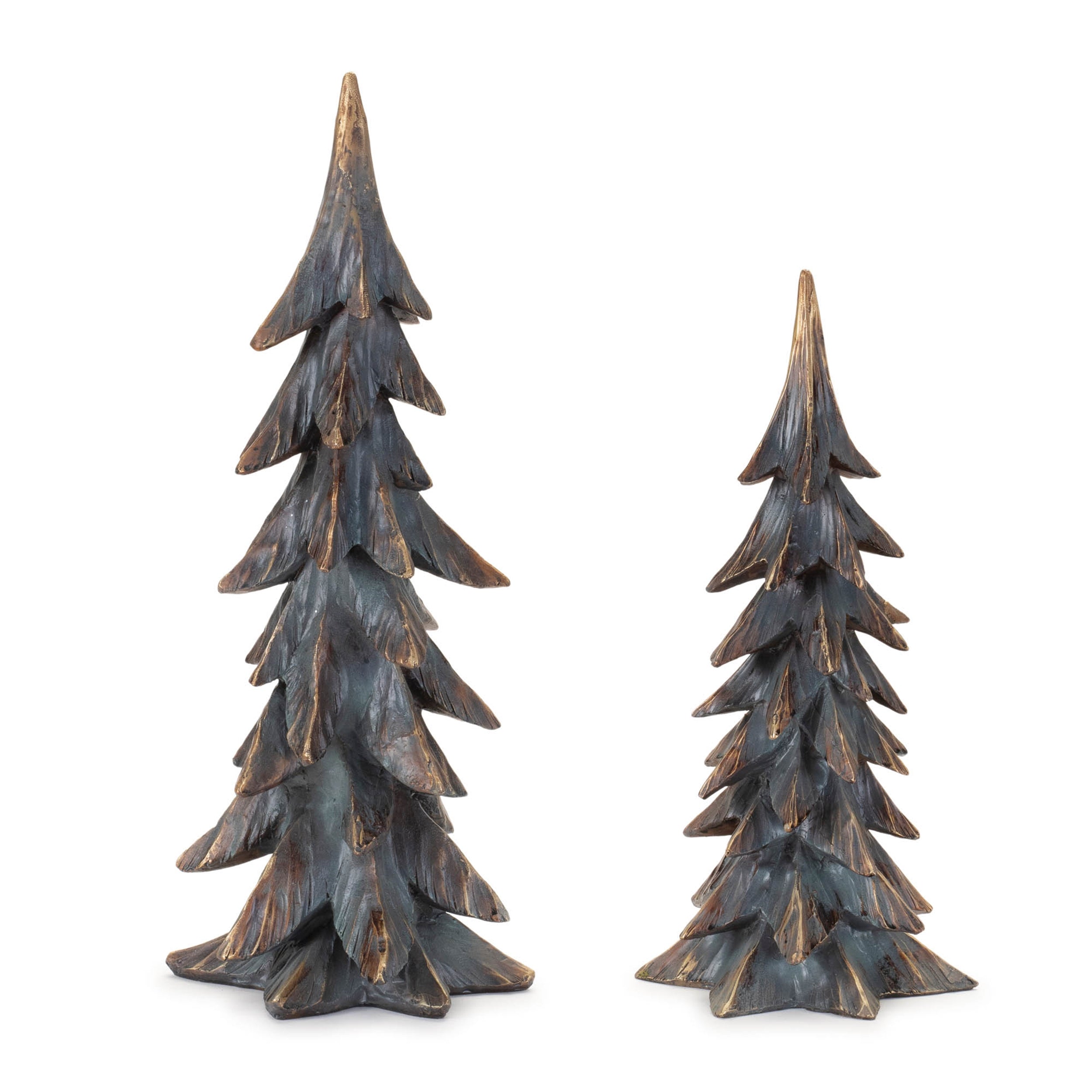 Tree (Set of 2) 13"H, 17"H Resin