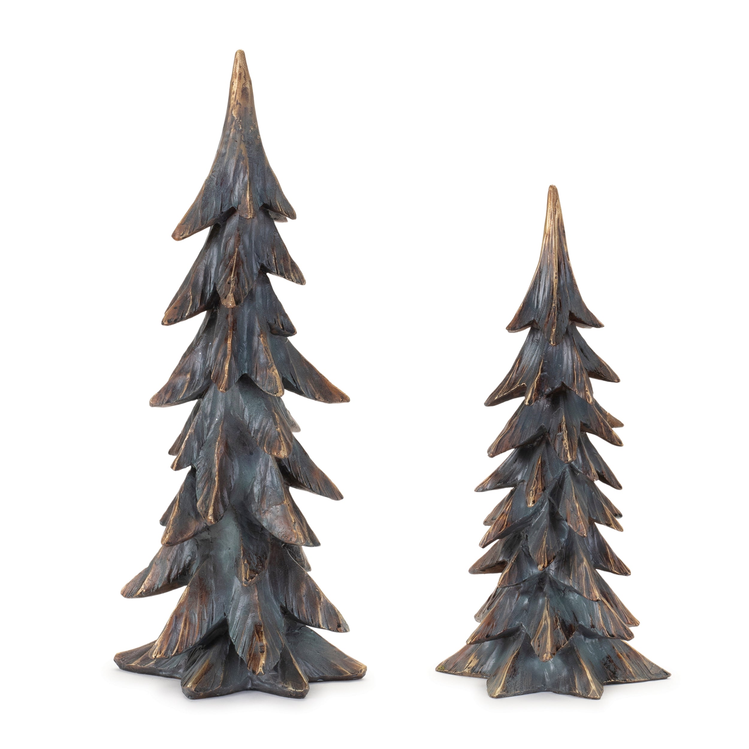 Tree (Set of 2) 13"H, 17"H Resin