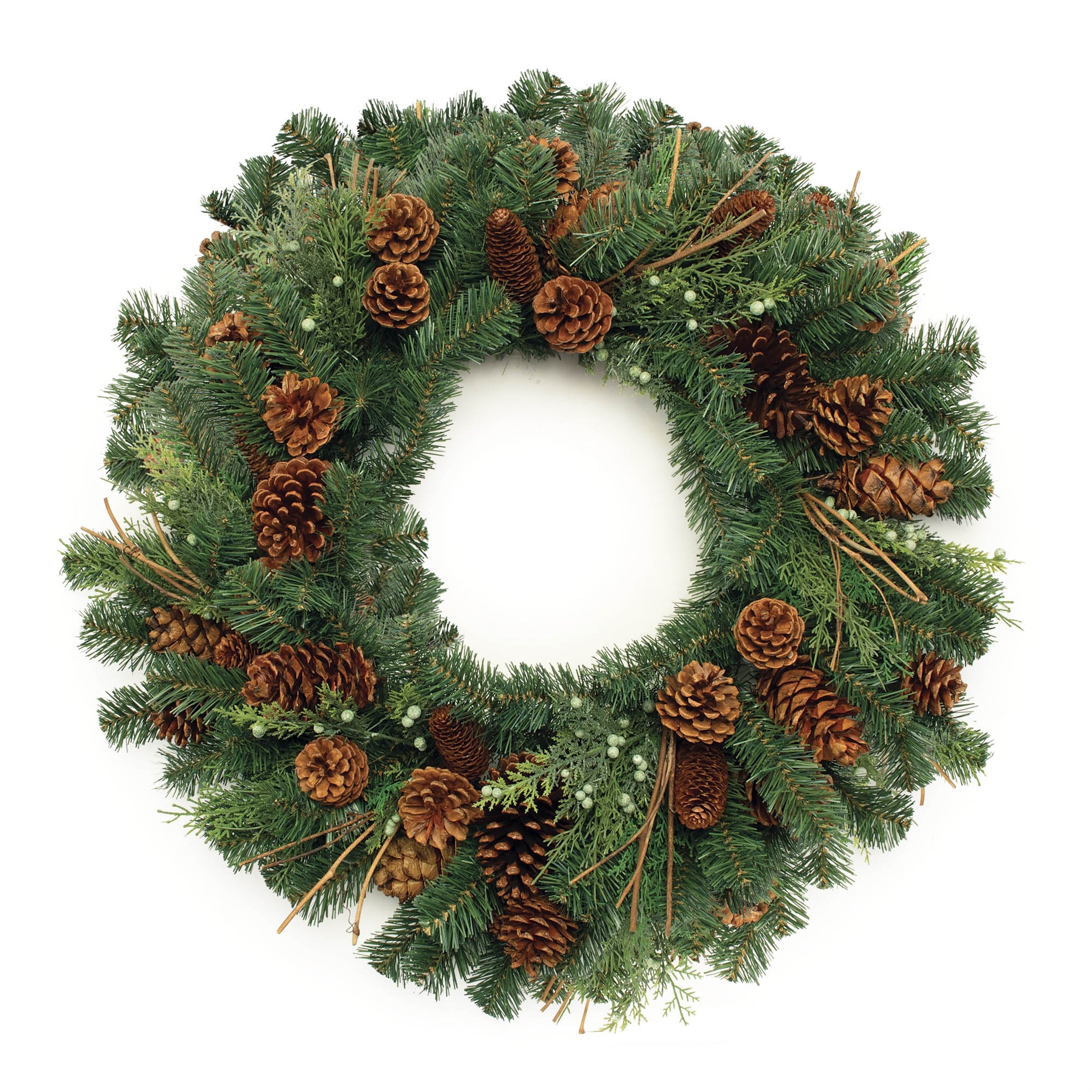Pine Wreath 32"D Faux Floral Materials