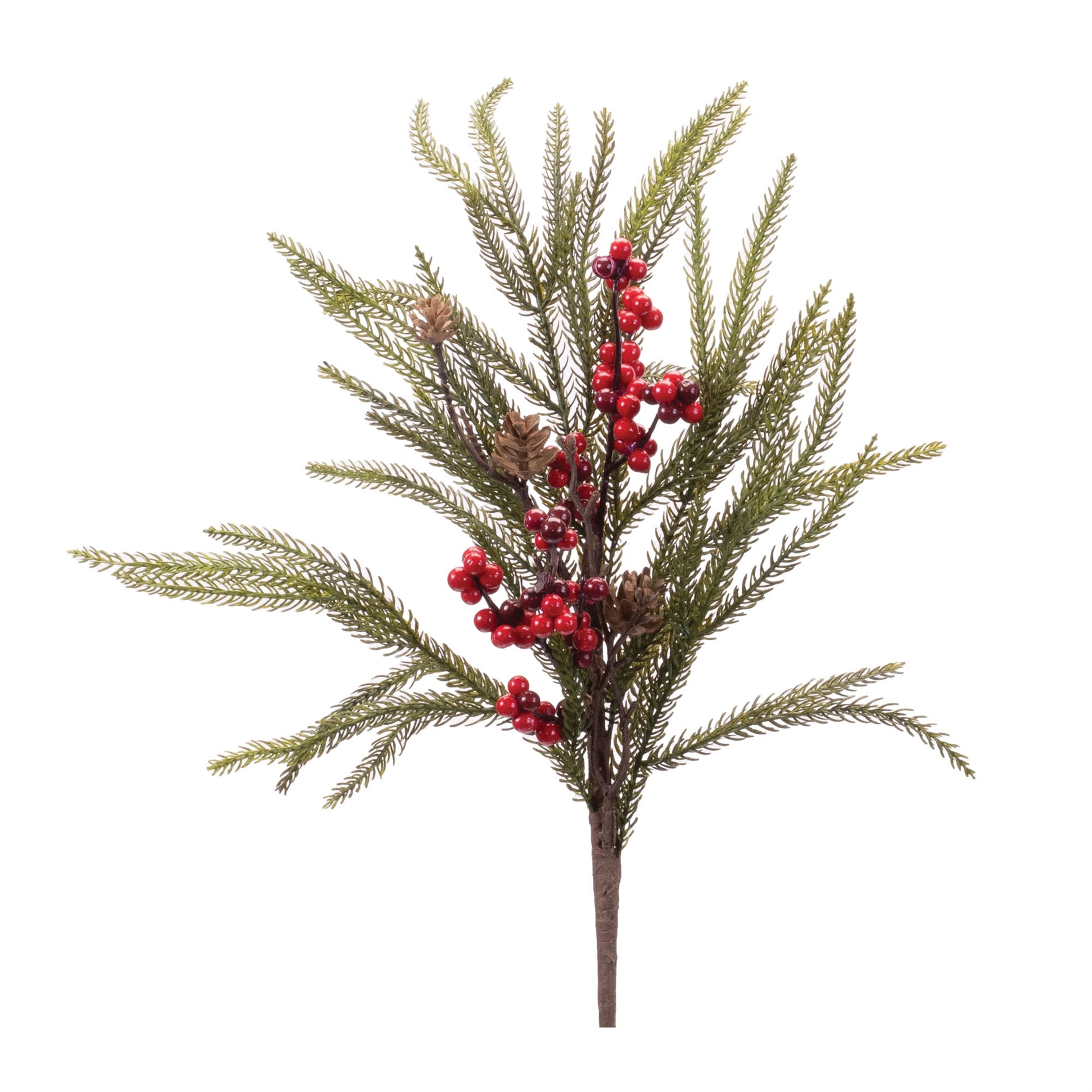 Pine Spray (Set of 6) w/Berries 25"H Plastic