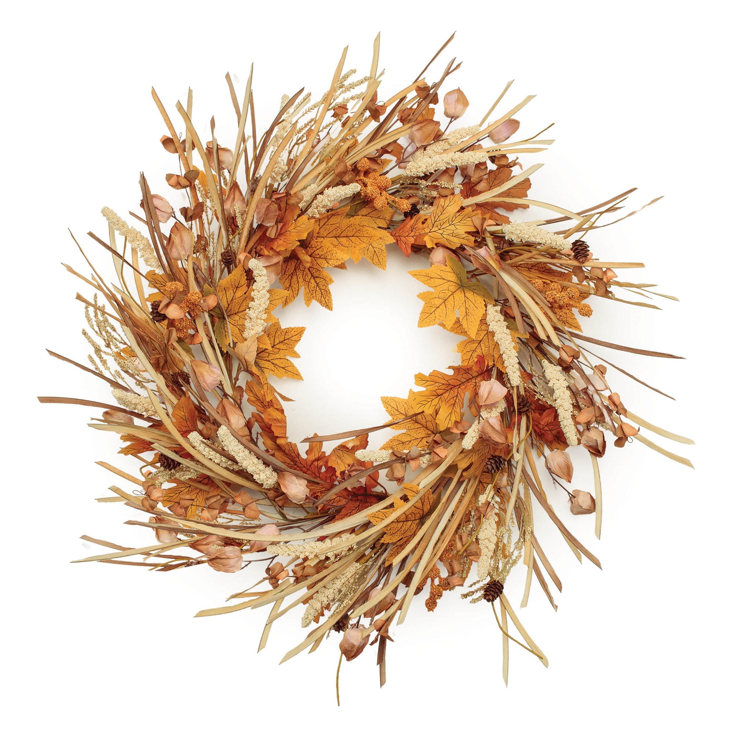 Fall Wreath 25"D Faux Floral Materials/Paper