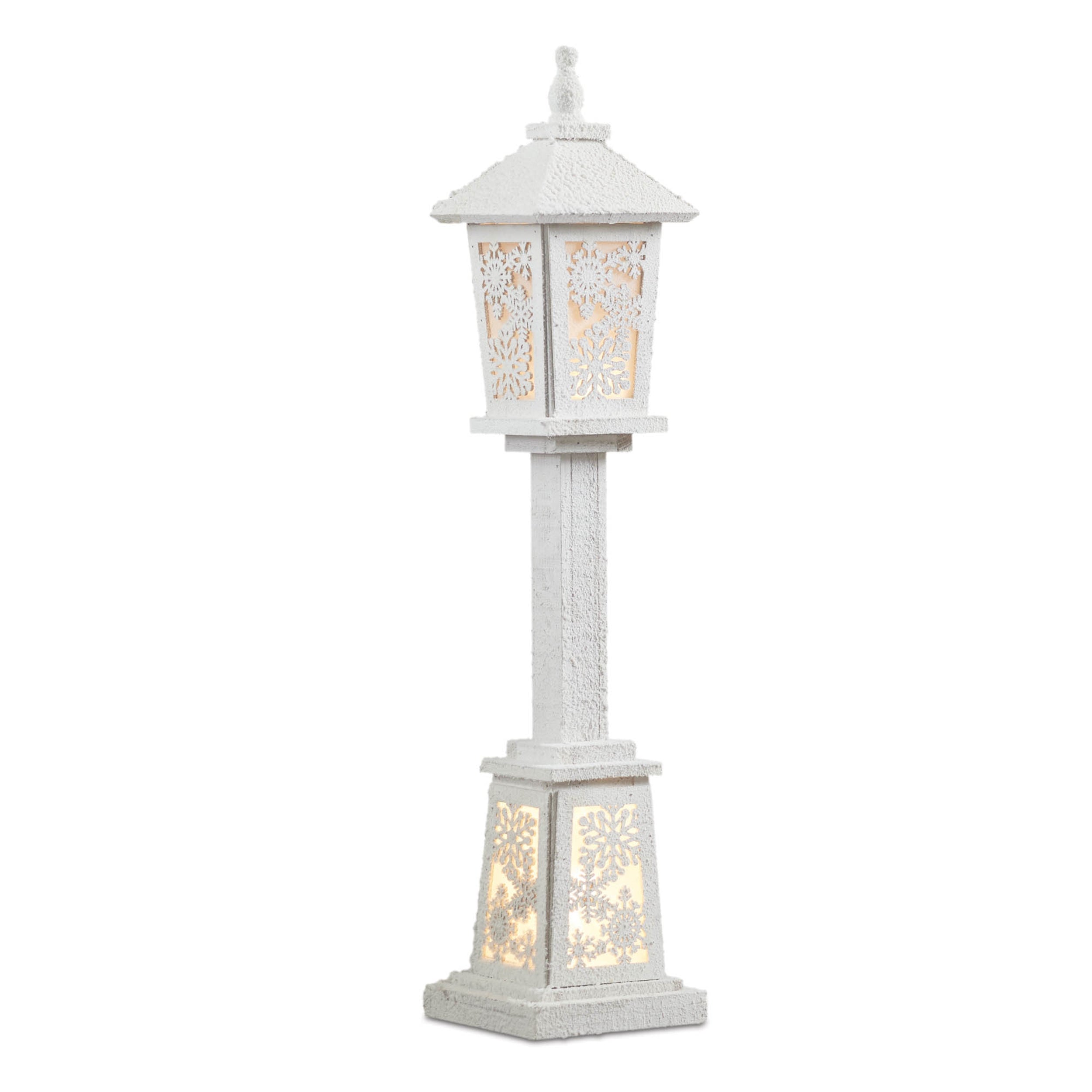 Lamp Post 32"H Wood 3 AA Batteries Not Included/USB Cord