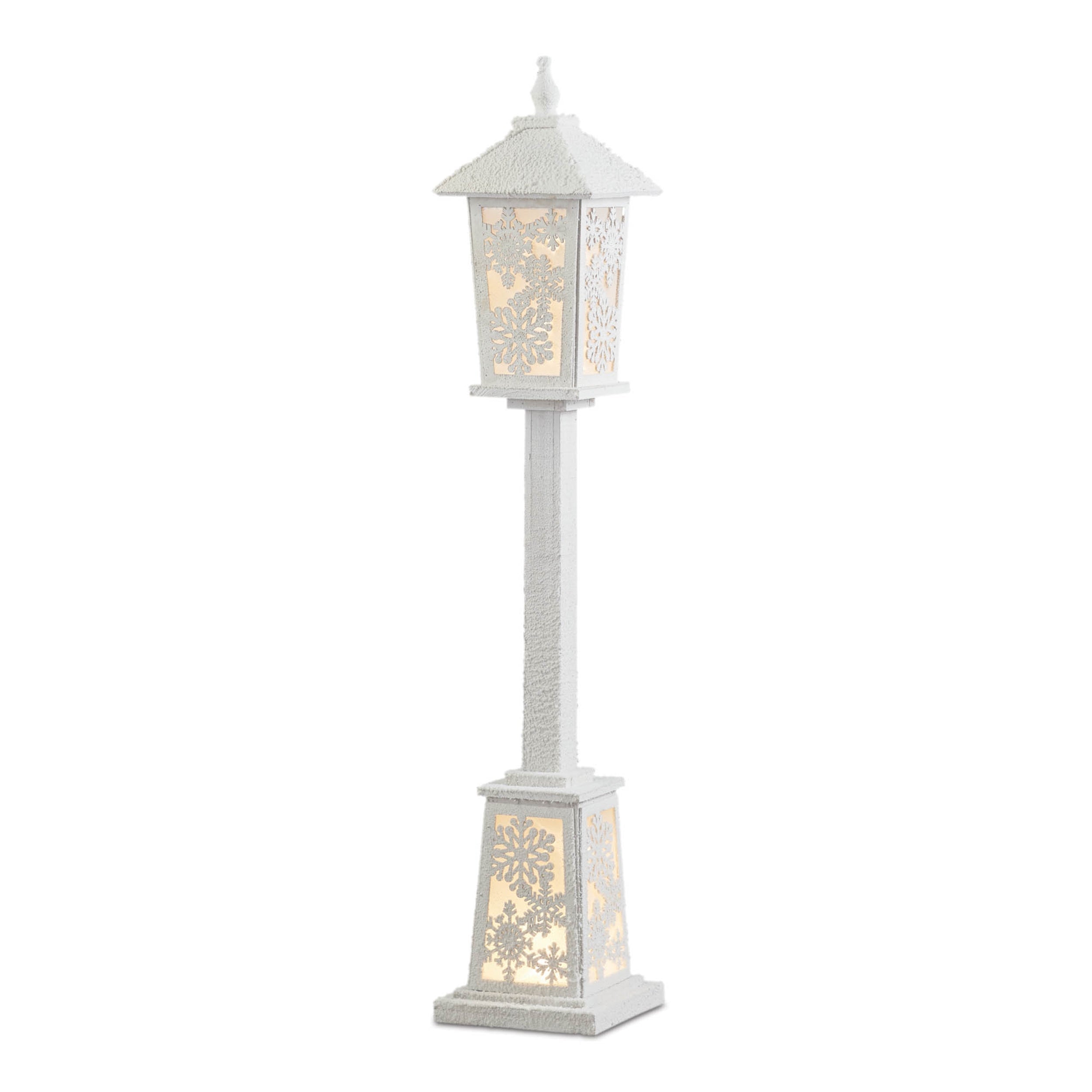 Lamp Post 48"H Wood 3 AA Batteries Not Included/USB Cord Included