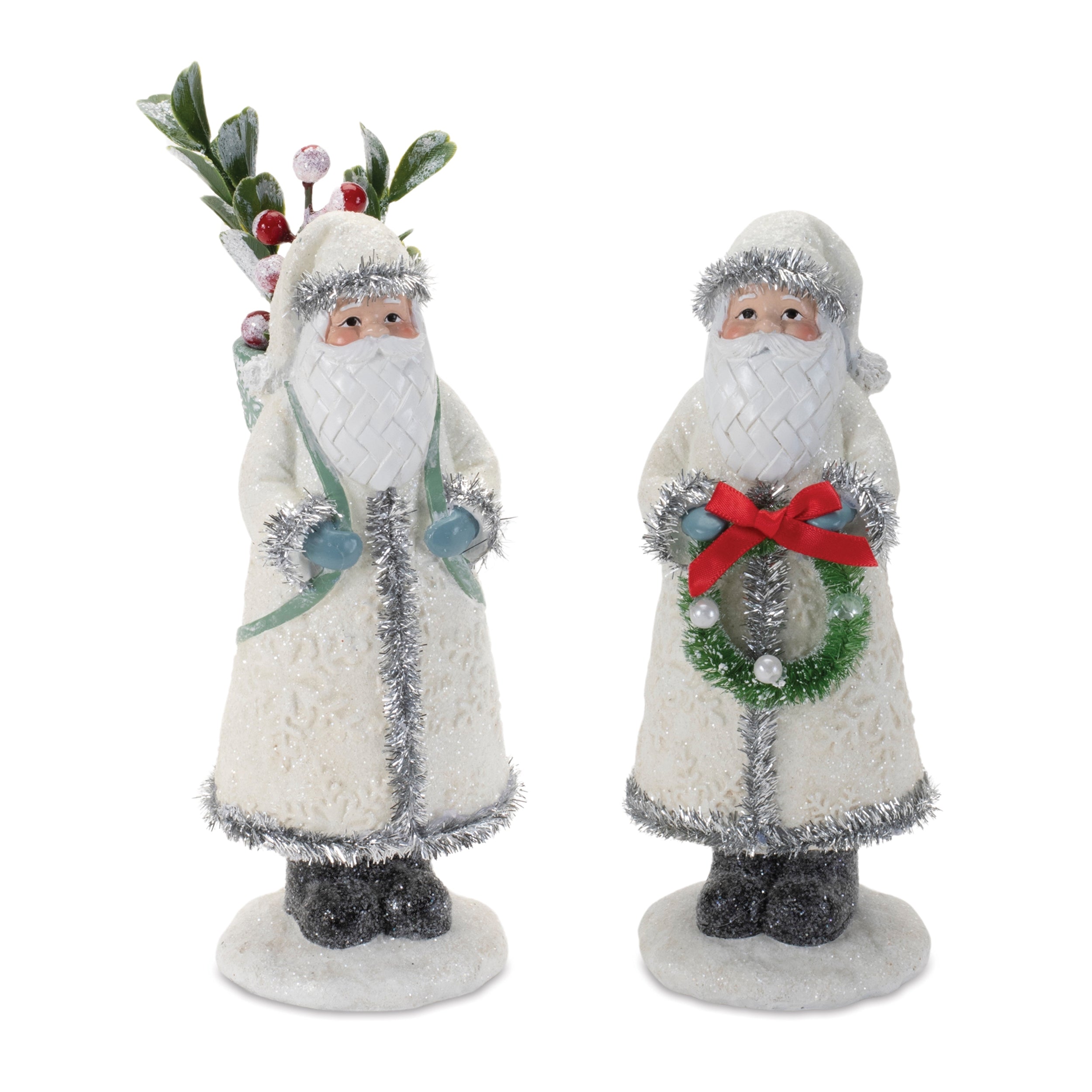 Santa (2 Asst) 6"H, 7"H Resin