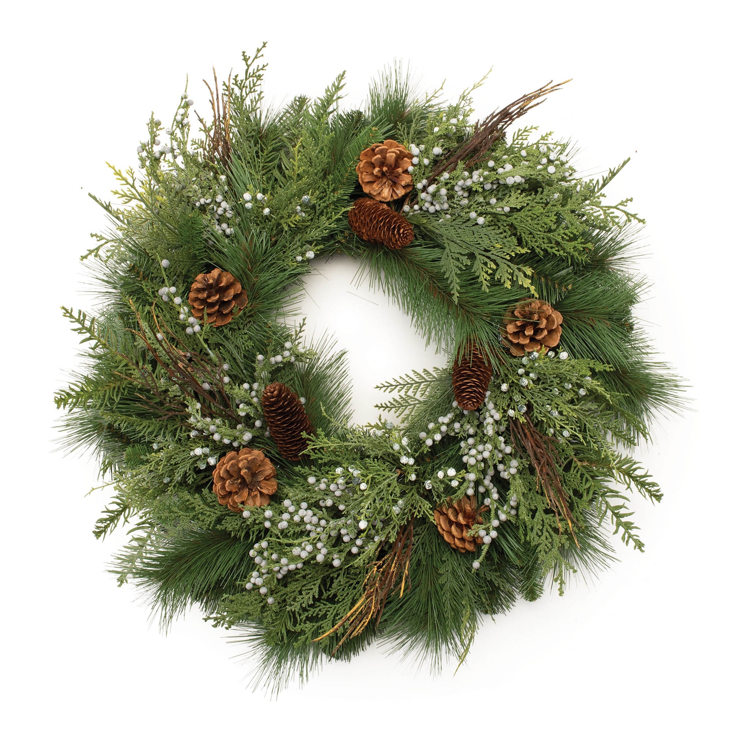 Mixed Pine Wreath 24"D PVC