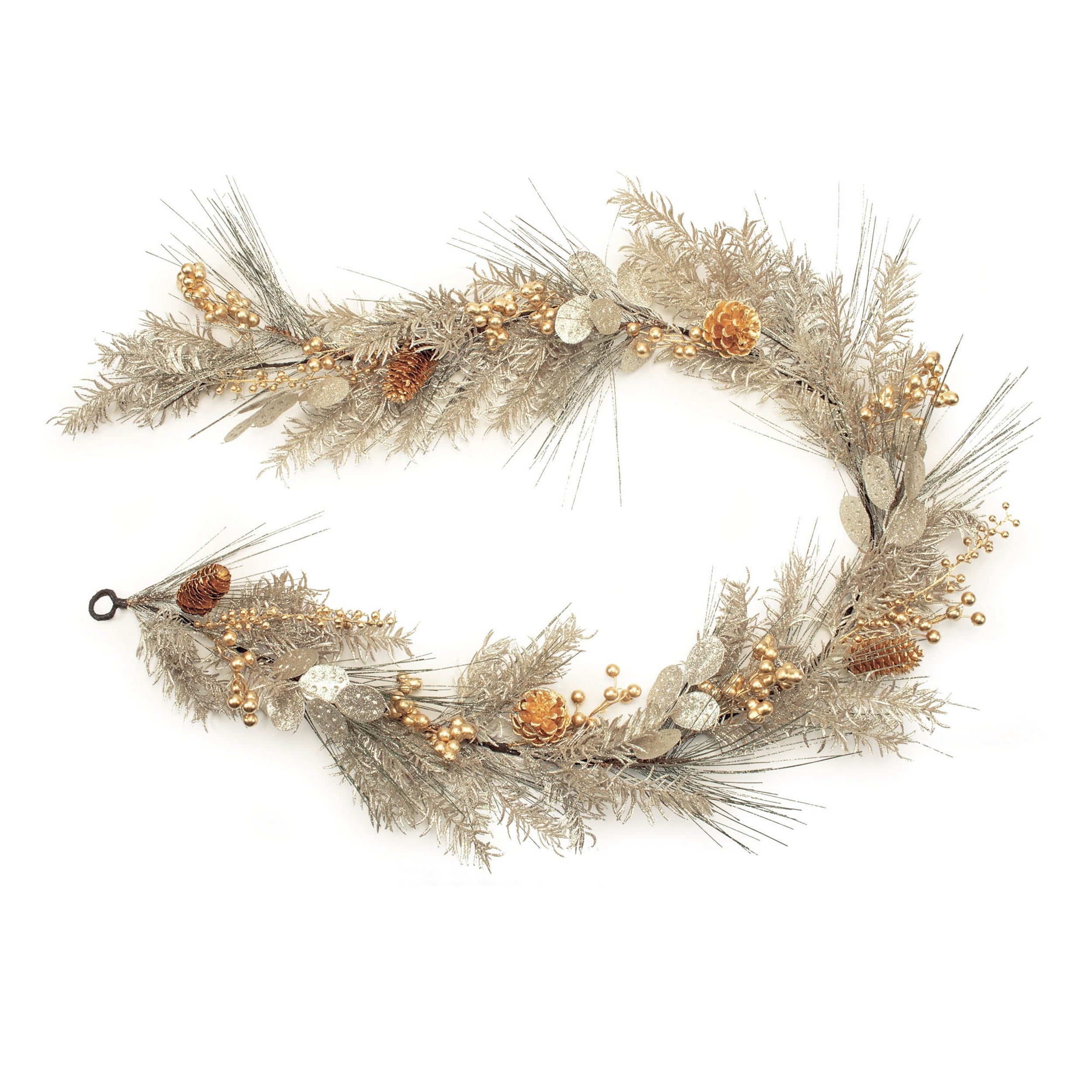 Mixed Pine and Berry Garland 6'L Plastic