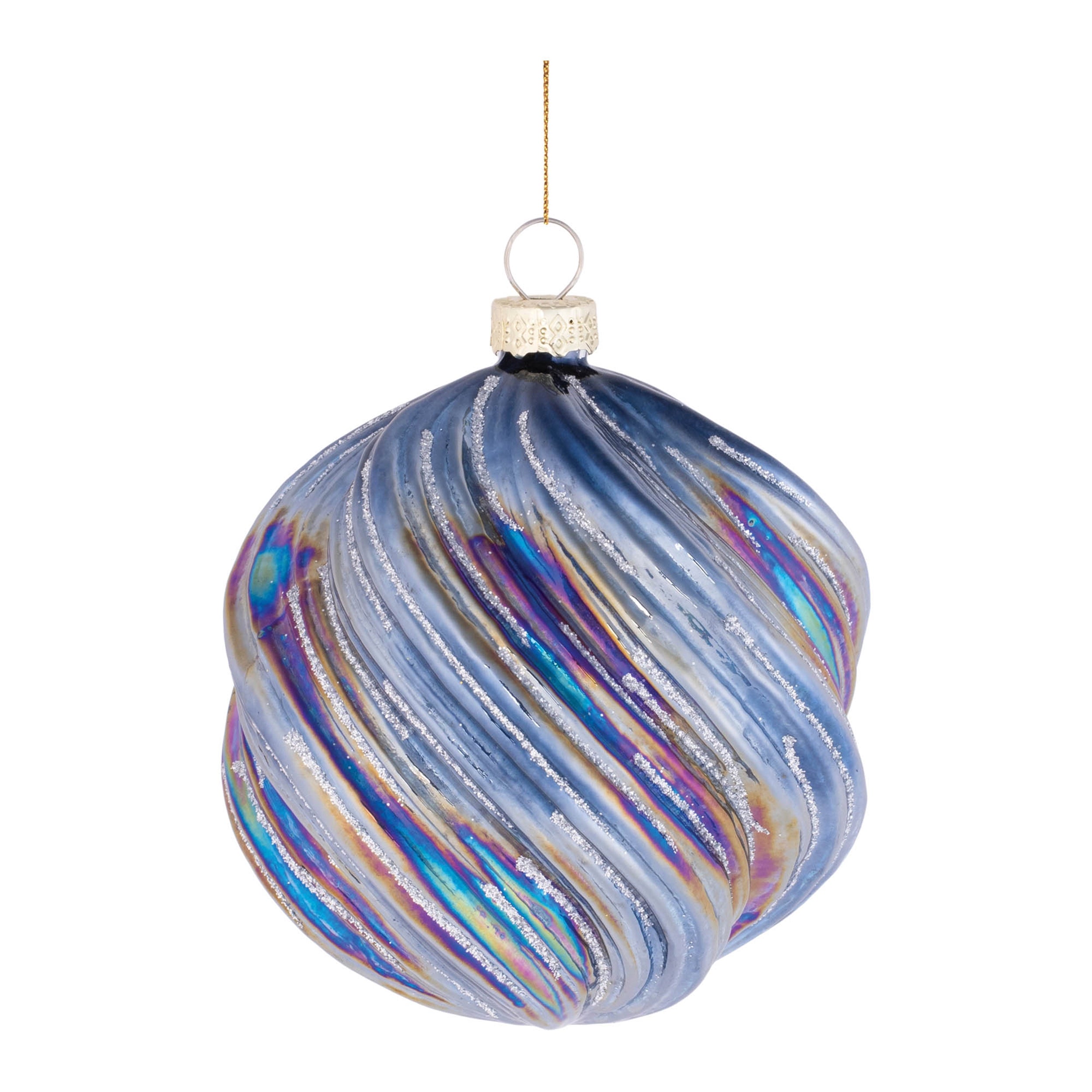 Ball Ornament (Set of 6) 4"D Glass
