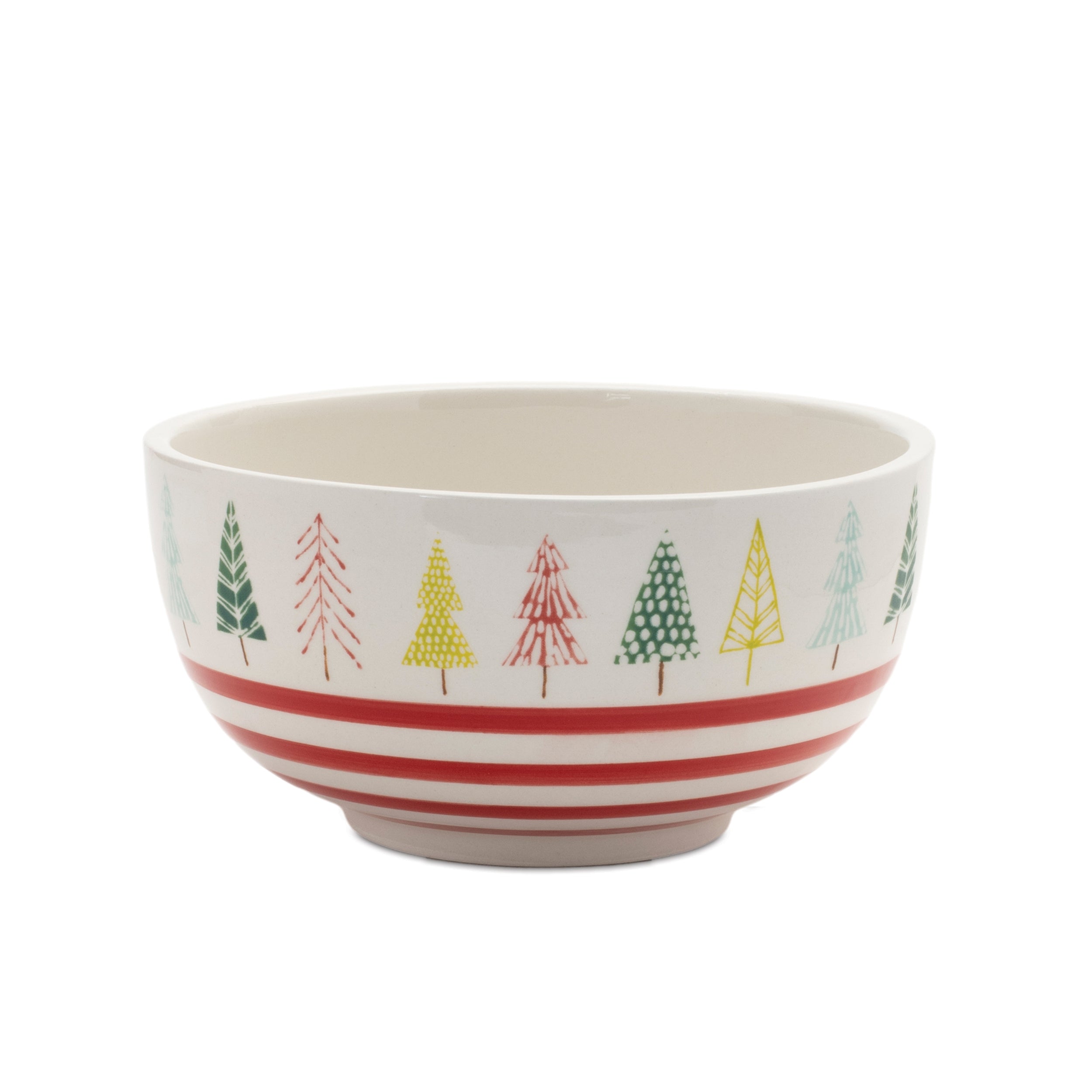 Bowl w/Tree Pattern 6"D x 3.25"H Ceramic