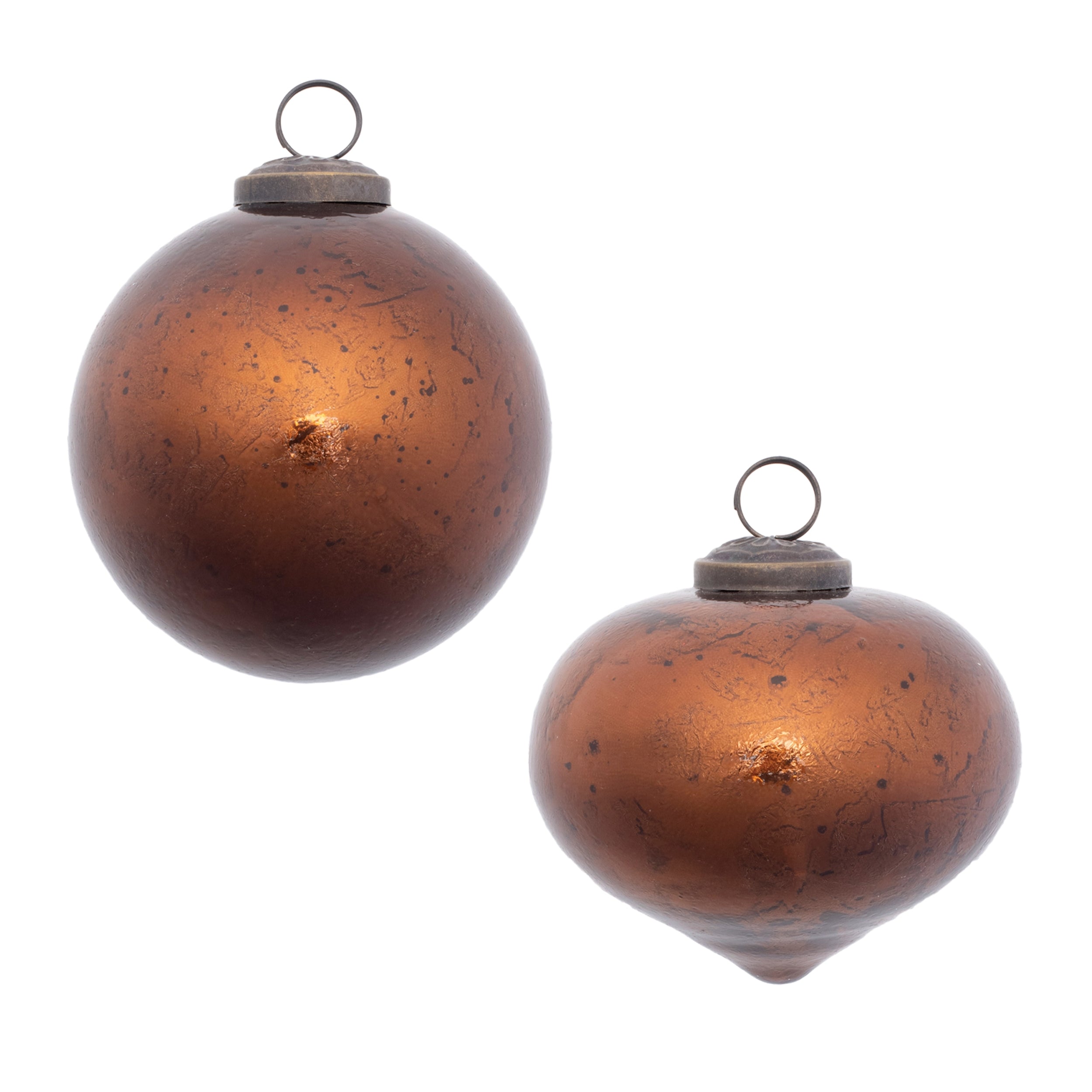 Ornament (2 Asst) 3"D, 3.5"H Glass