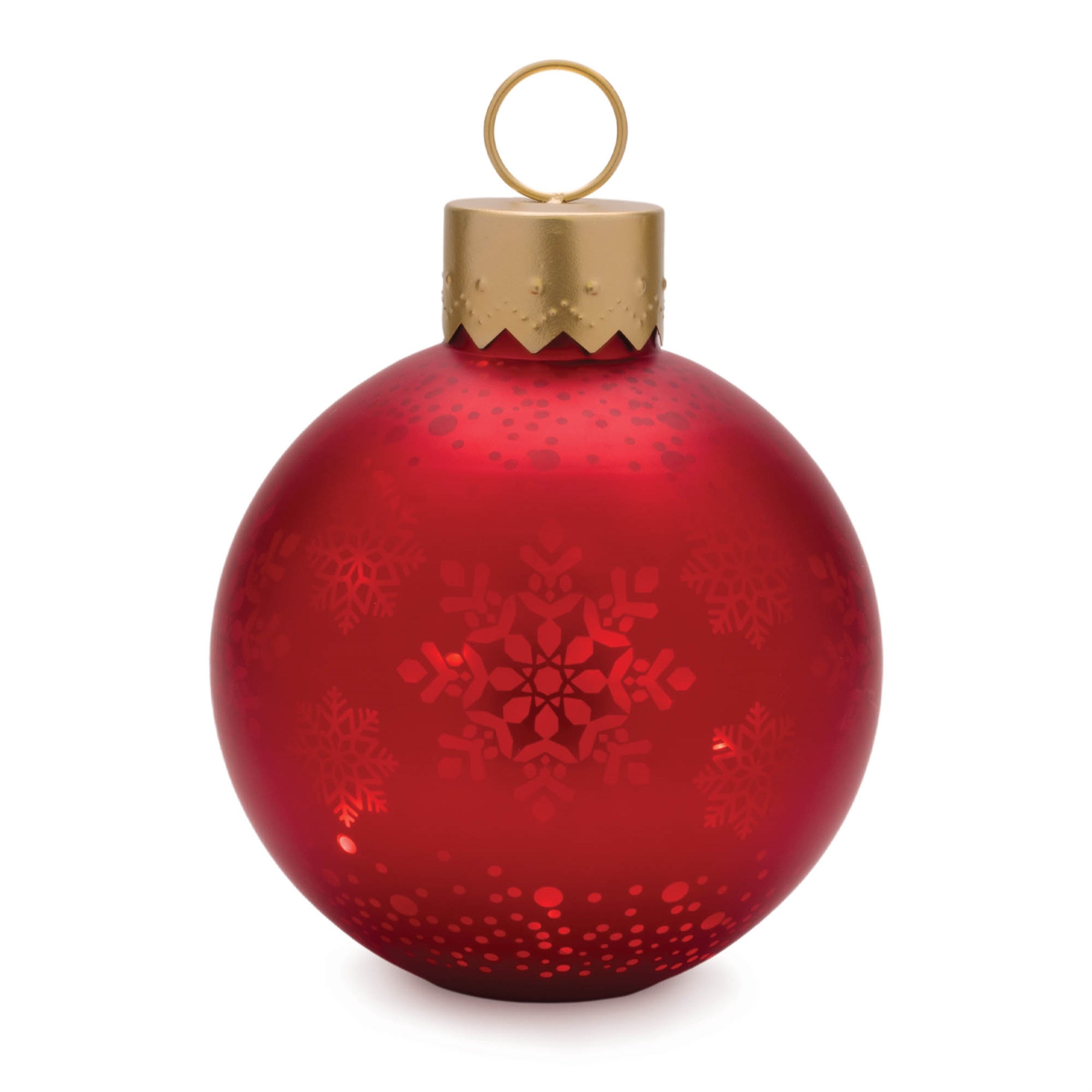 LED Ornament Décor 9.5"D x 11"H Glass 3 AAA Batteries Not Included