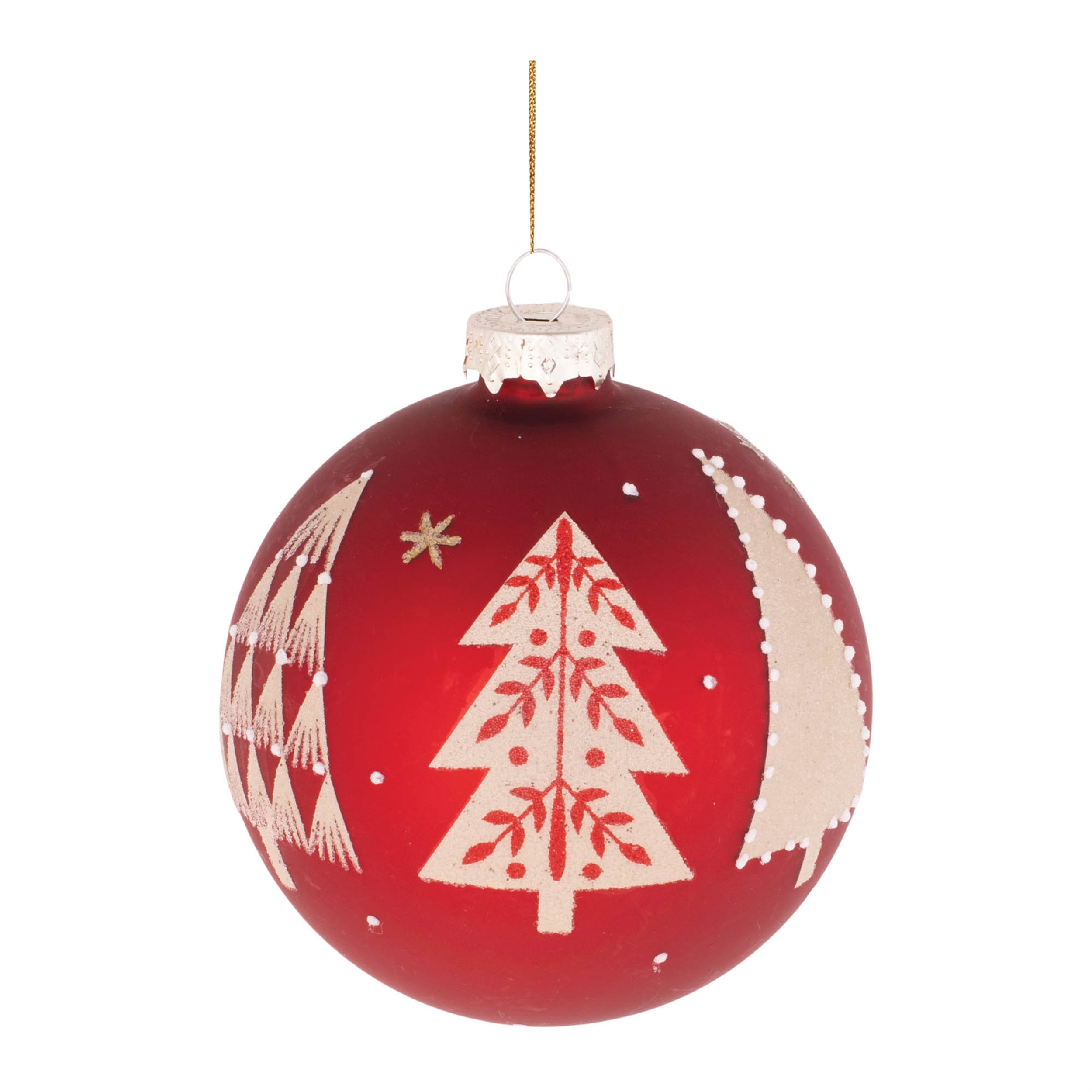 Ball Ornament (Set of 6) 4"D Glass
