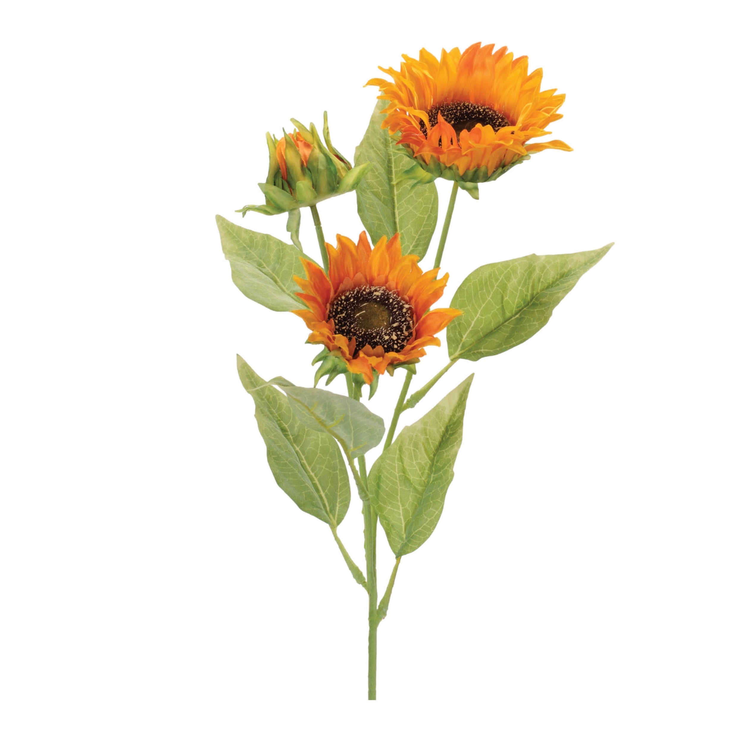 Triple Sunflower Stem (Set of 6) 26"H Polyester