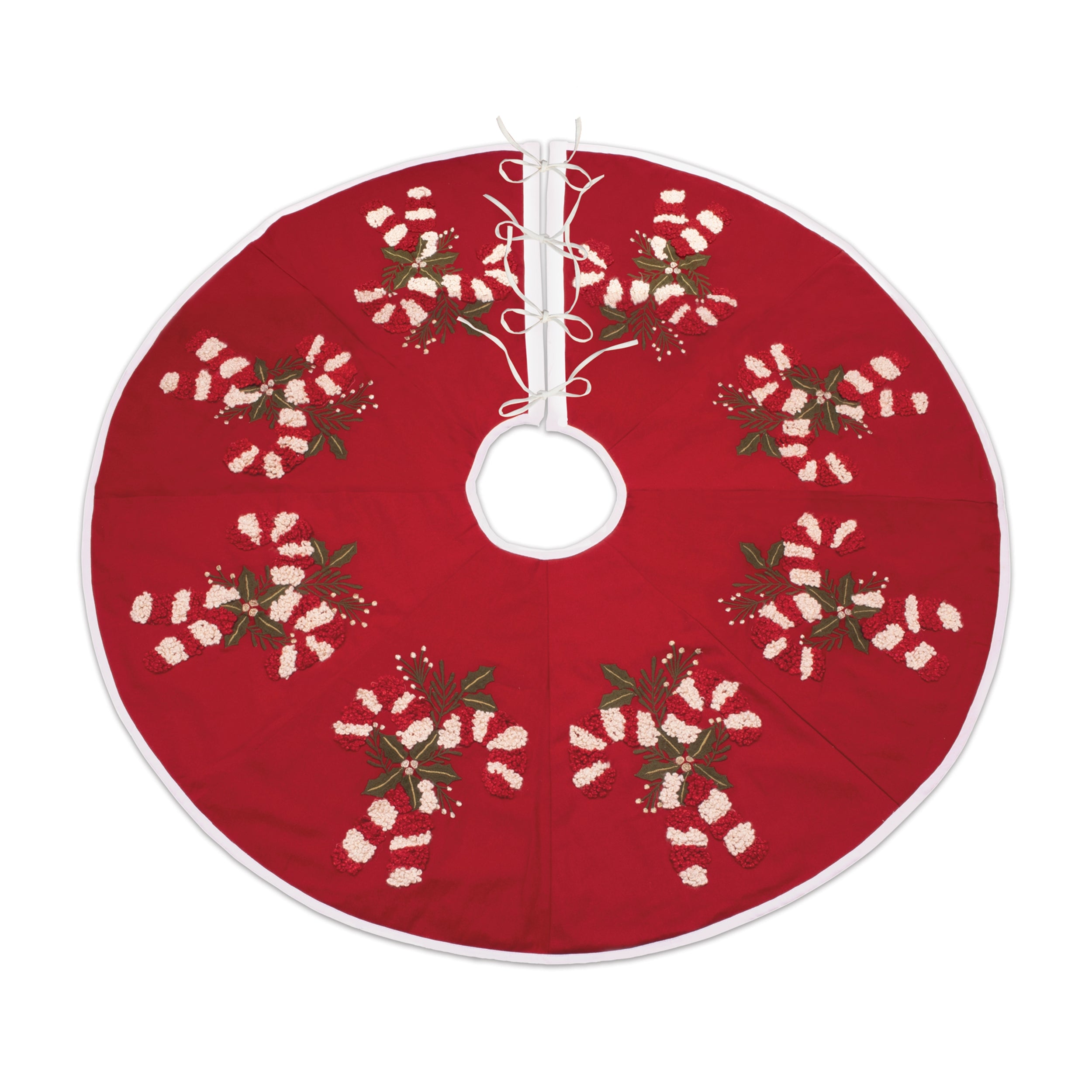 Candy Cane Tree Skirt 48”D Cotton