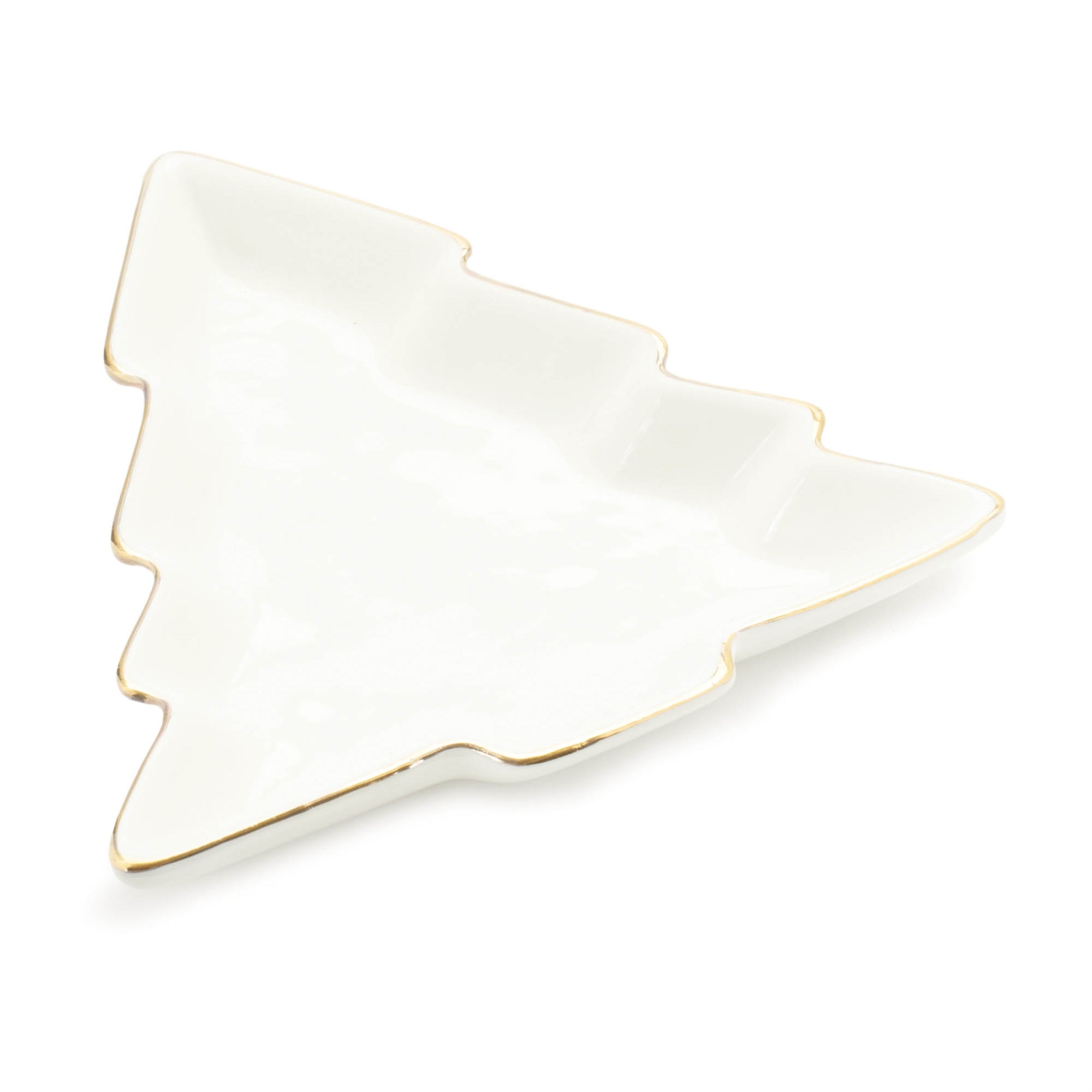 Trinket Tree Dish (Set of 6) 6.5"L x 1"H Porcelain