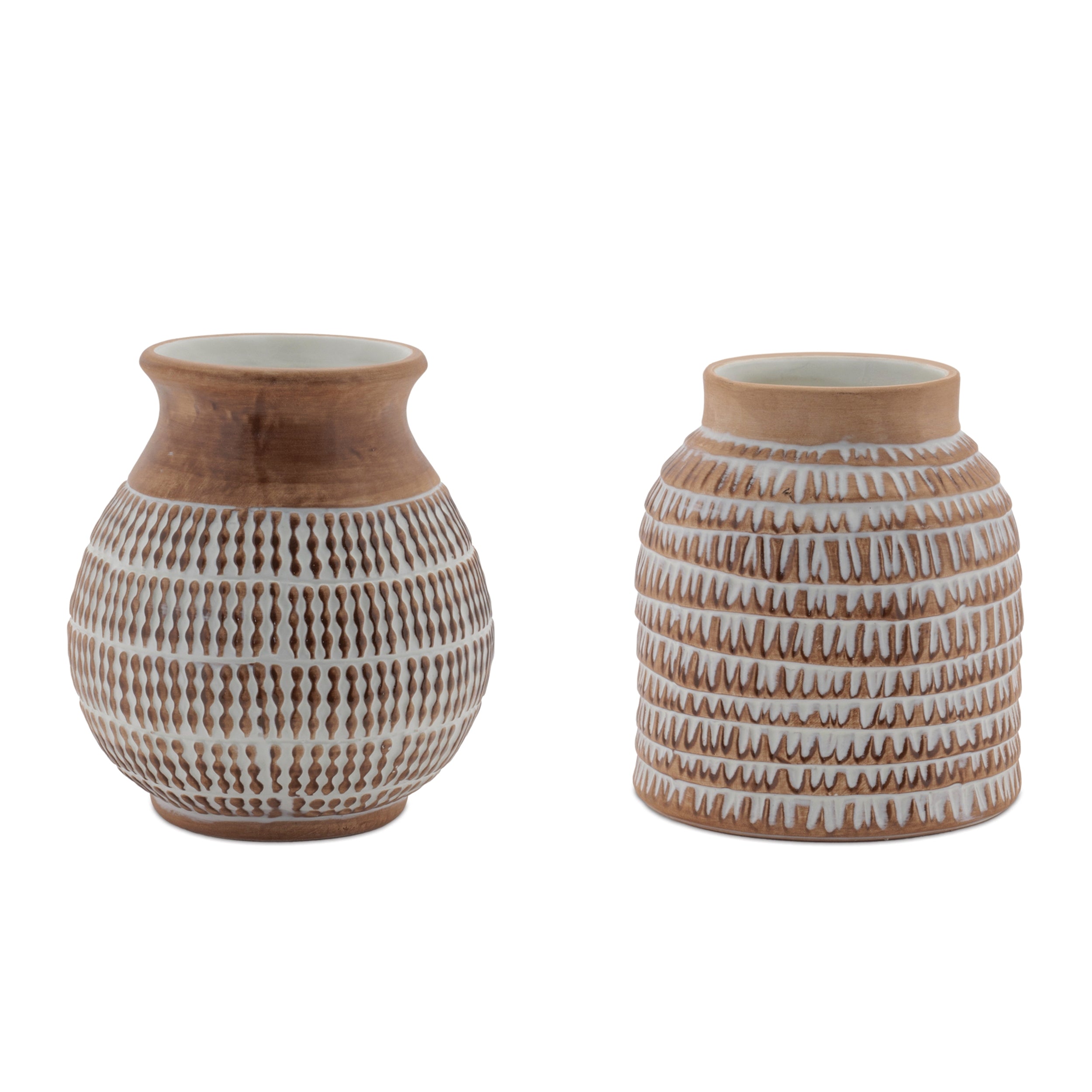 Vase (Set of 2) 5.5"D x 6"H Ceramic