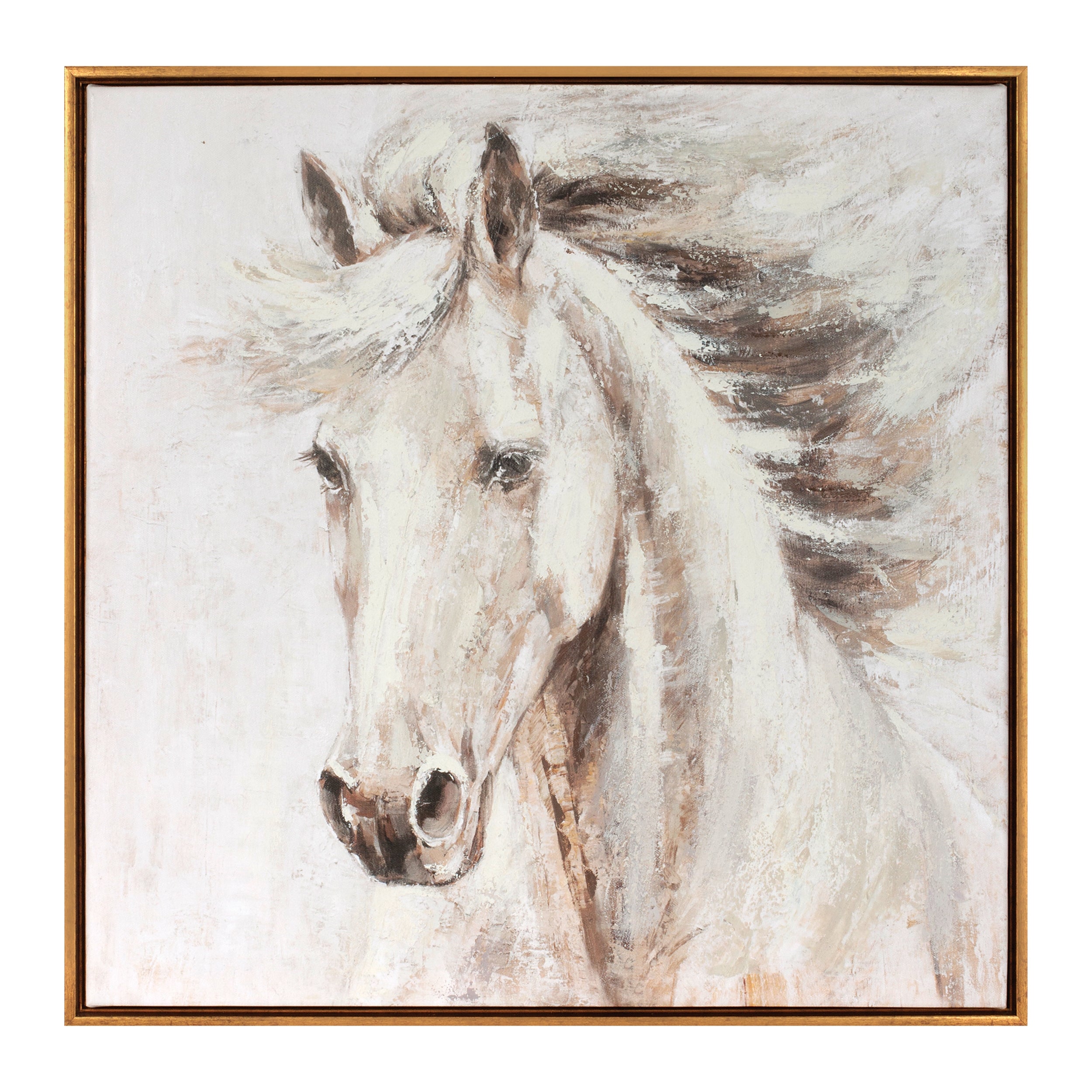 Framed Horse Canvas 24"SQ Canvas/Wood/Plastic