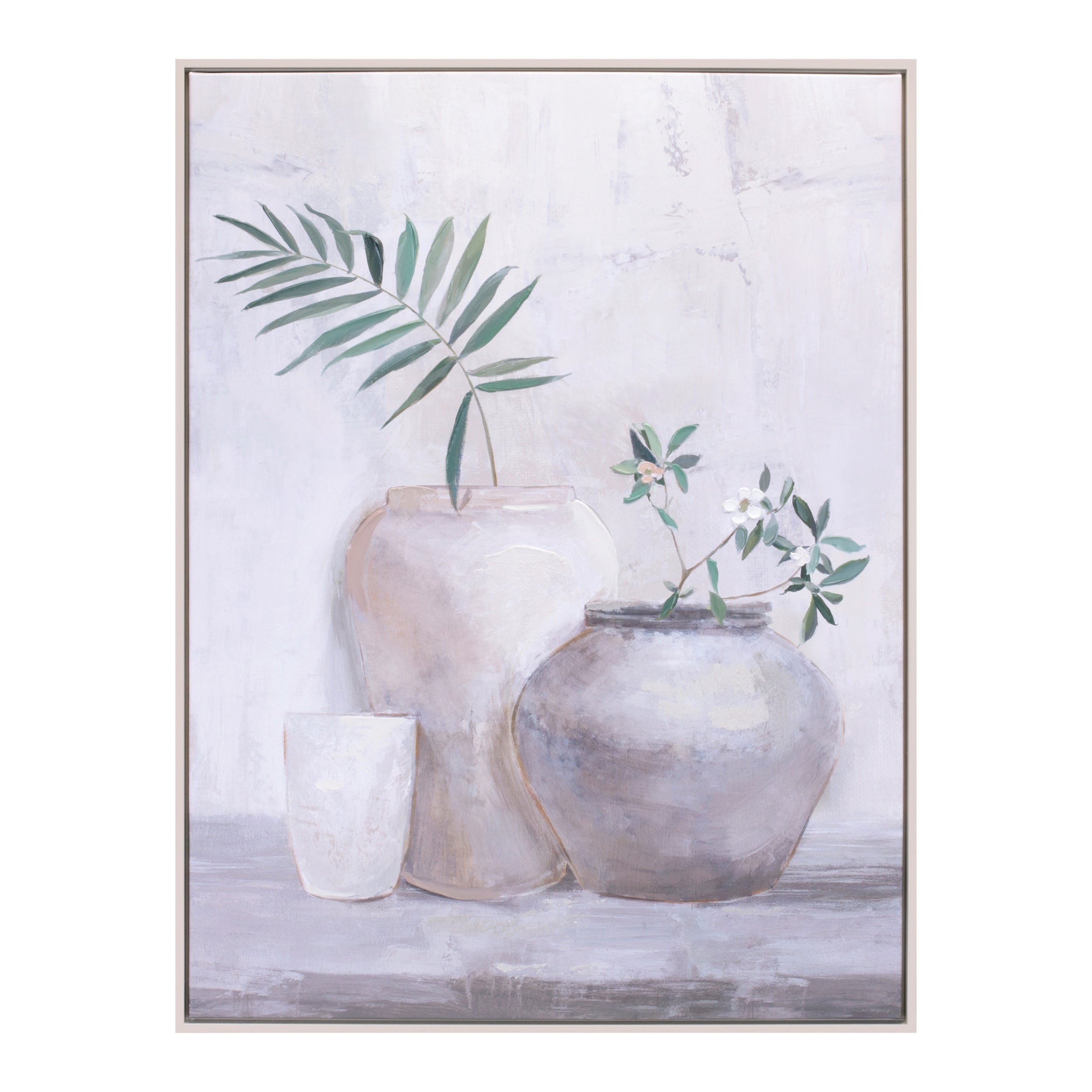 Framed Foliage Vase Canvas 24"L x 32"H Canvas/Plastic/MDF