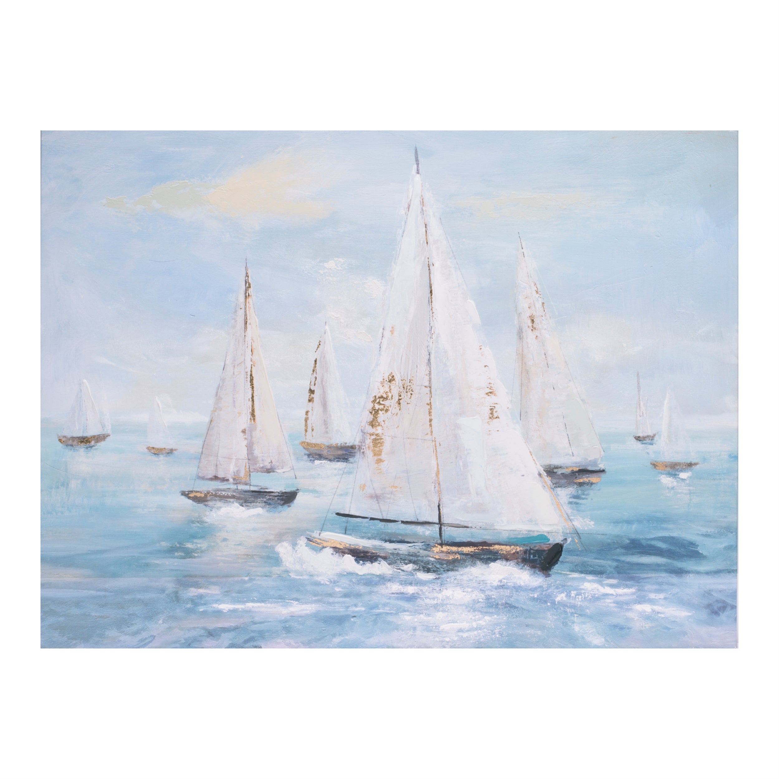 Sailboat Canvas 32"L x 24"H Canvas/MDF