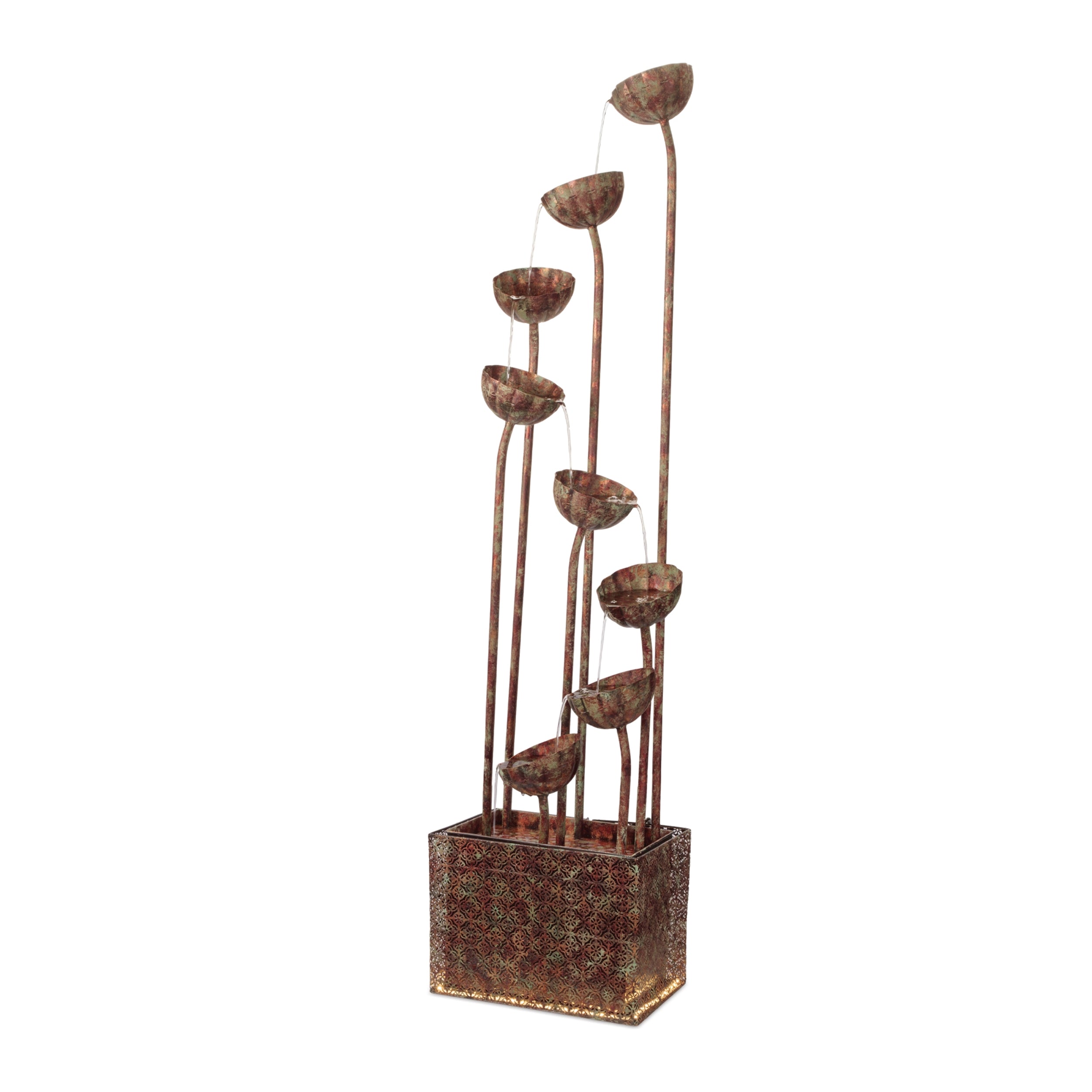 Fountain w/Light 64”H Iron (YH-750)