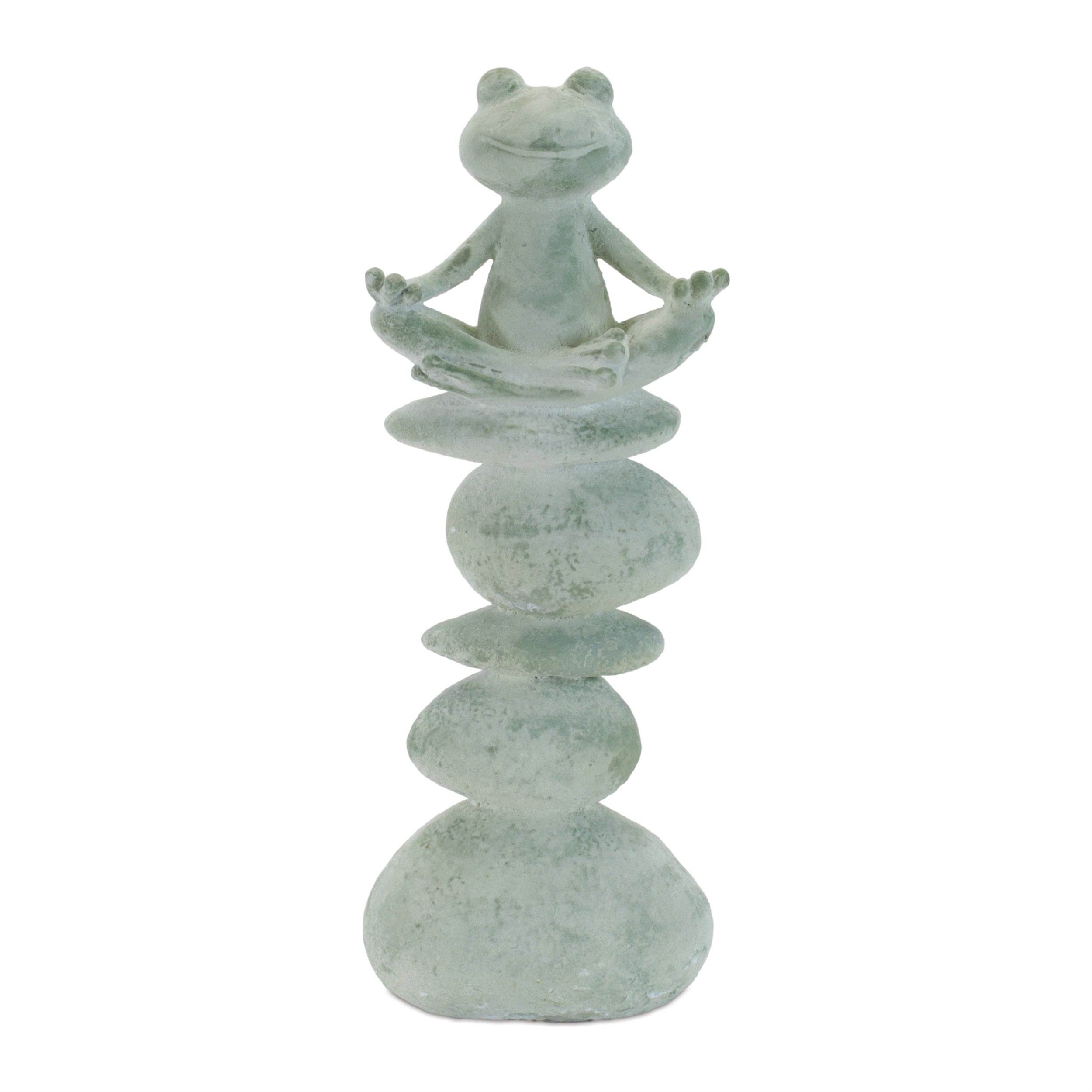 Yoga Frog on Rocks (Set of 4) 13"H Resin