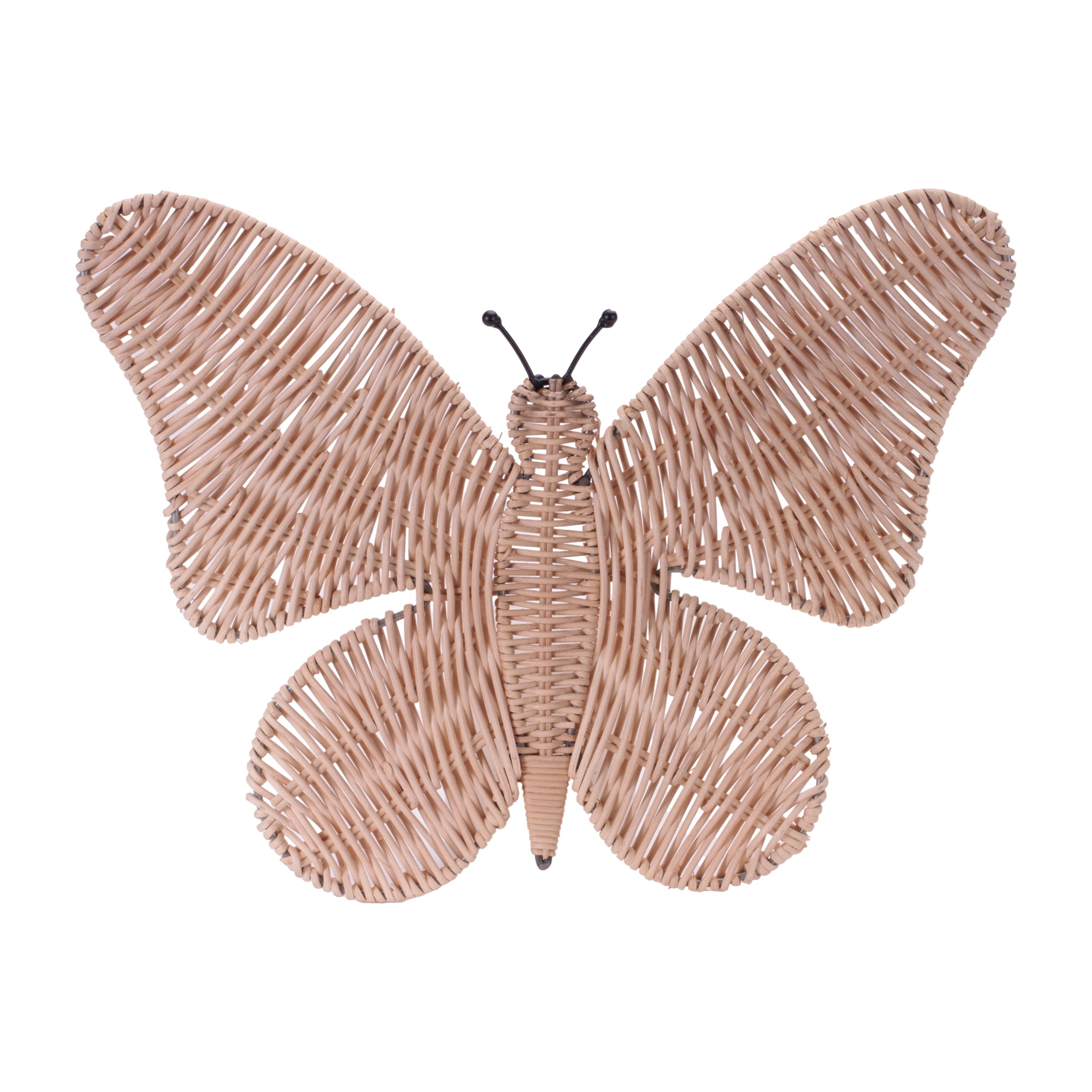 Butterfly 18"L x 14"H Metal/Rattan