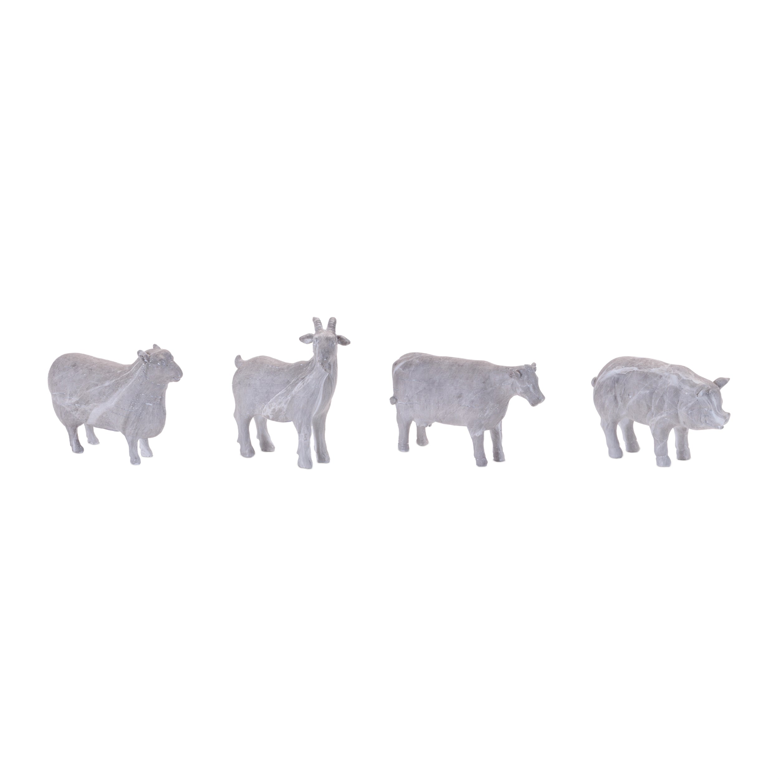 Farm Animal (Set of 4) 6"L x 4.5"H Resin