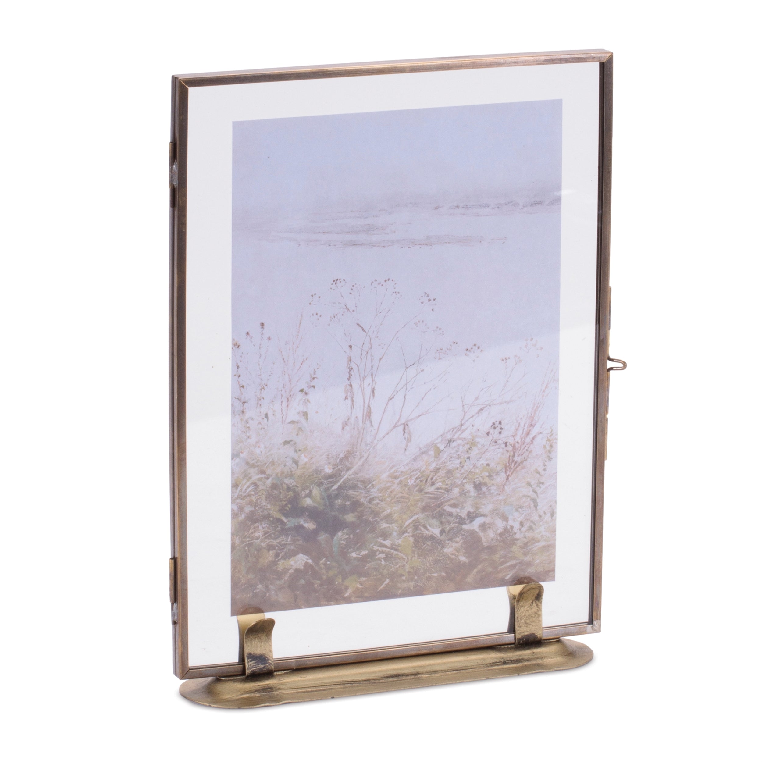 Frame w/Art 8"L x 6.25"H Copper/Iron/Glass